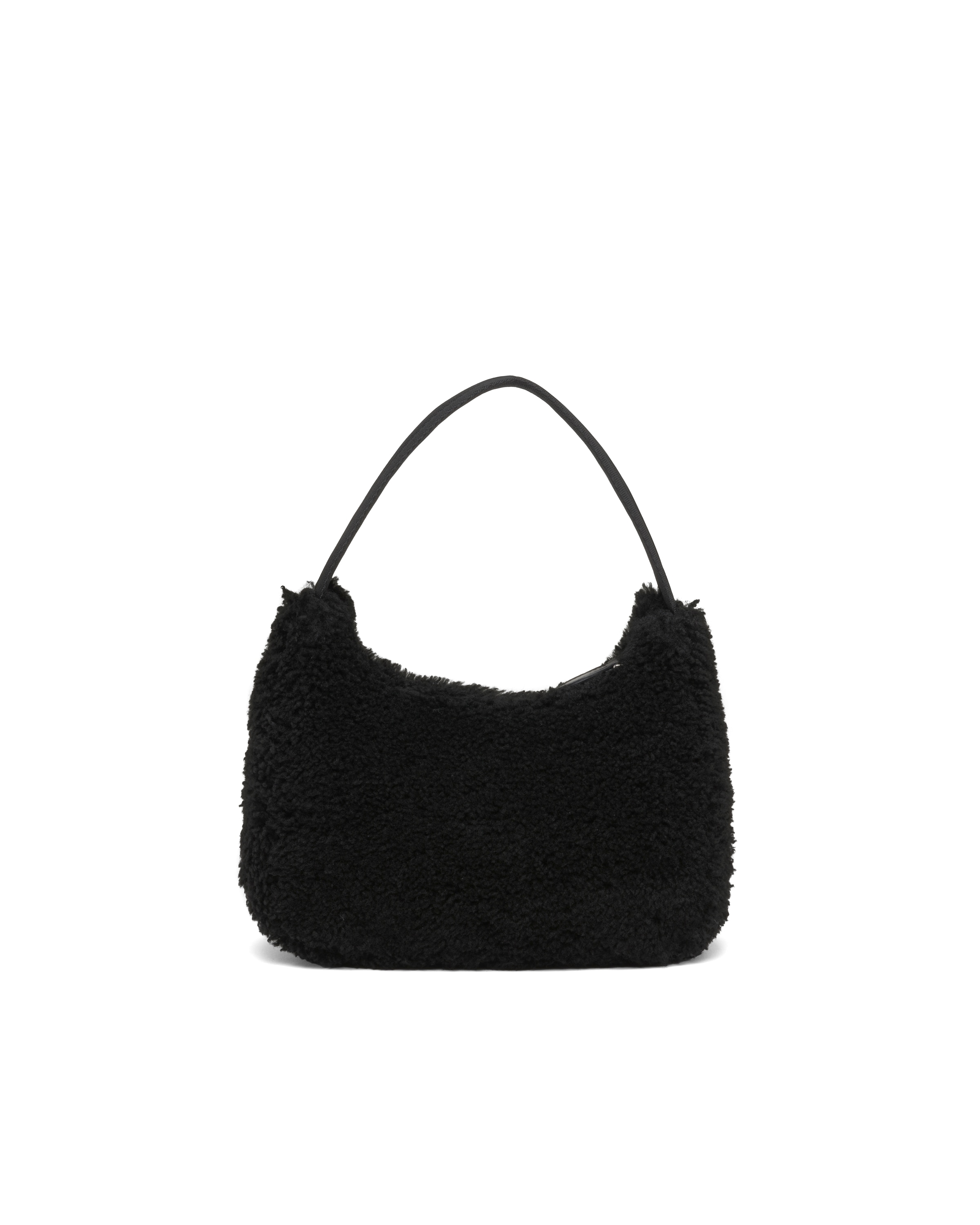 Black ReEdition 2000 shearling minibag Prada