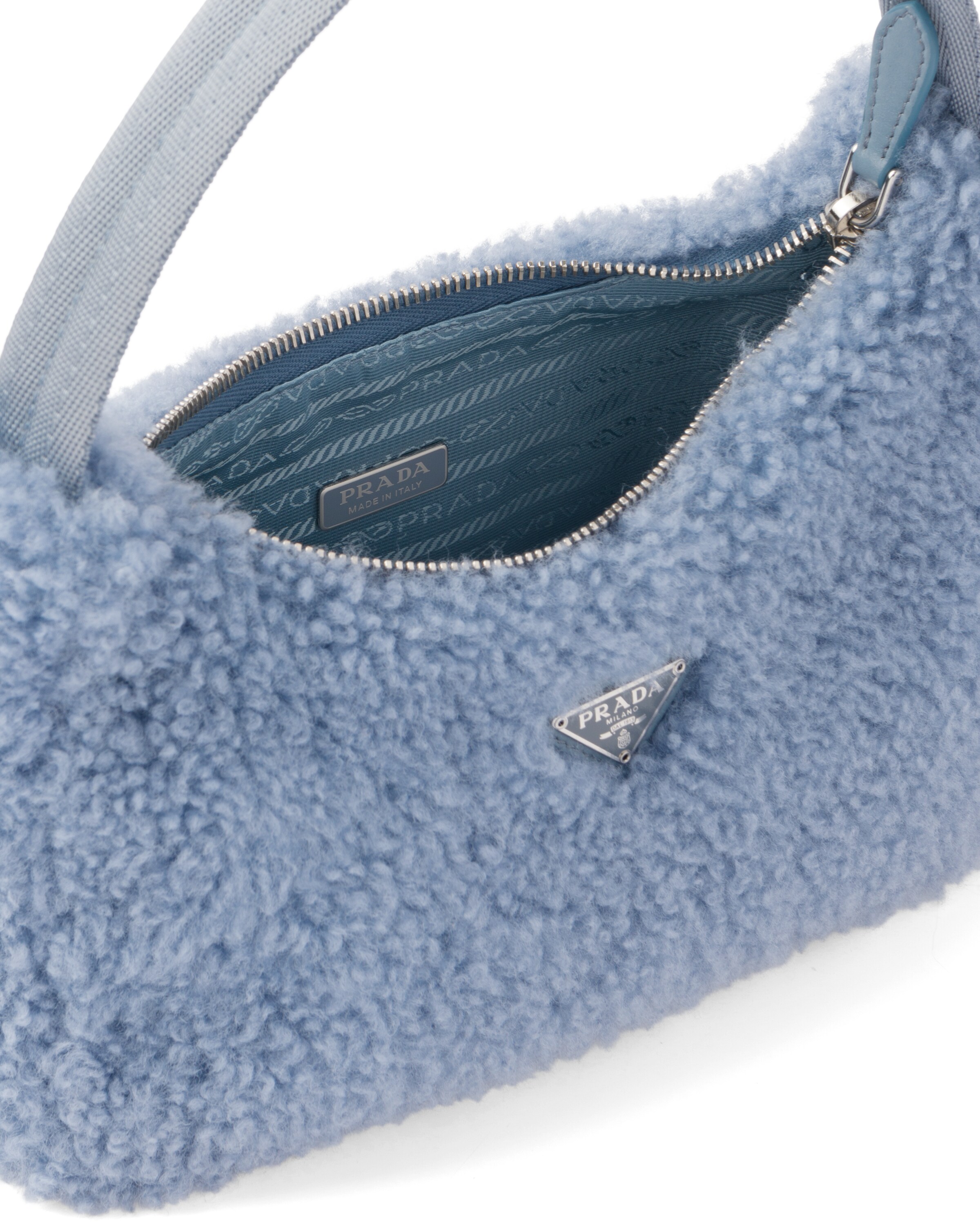 shearling mini bag prada