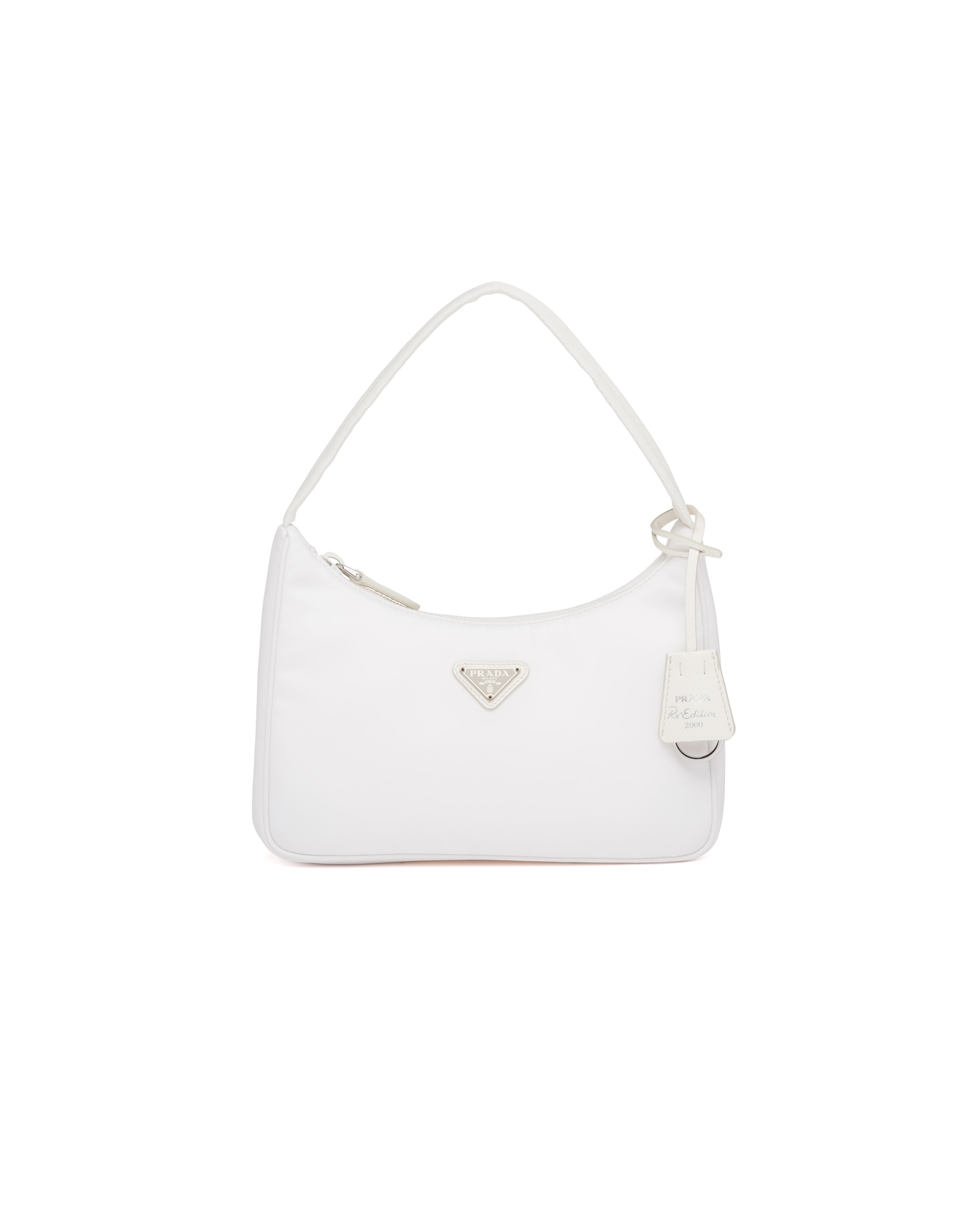 Prada Mini Sac Re-edition 2000 En Re-nylon, Femme, Blanc