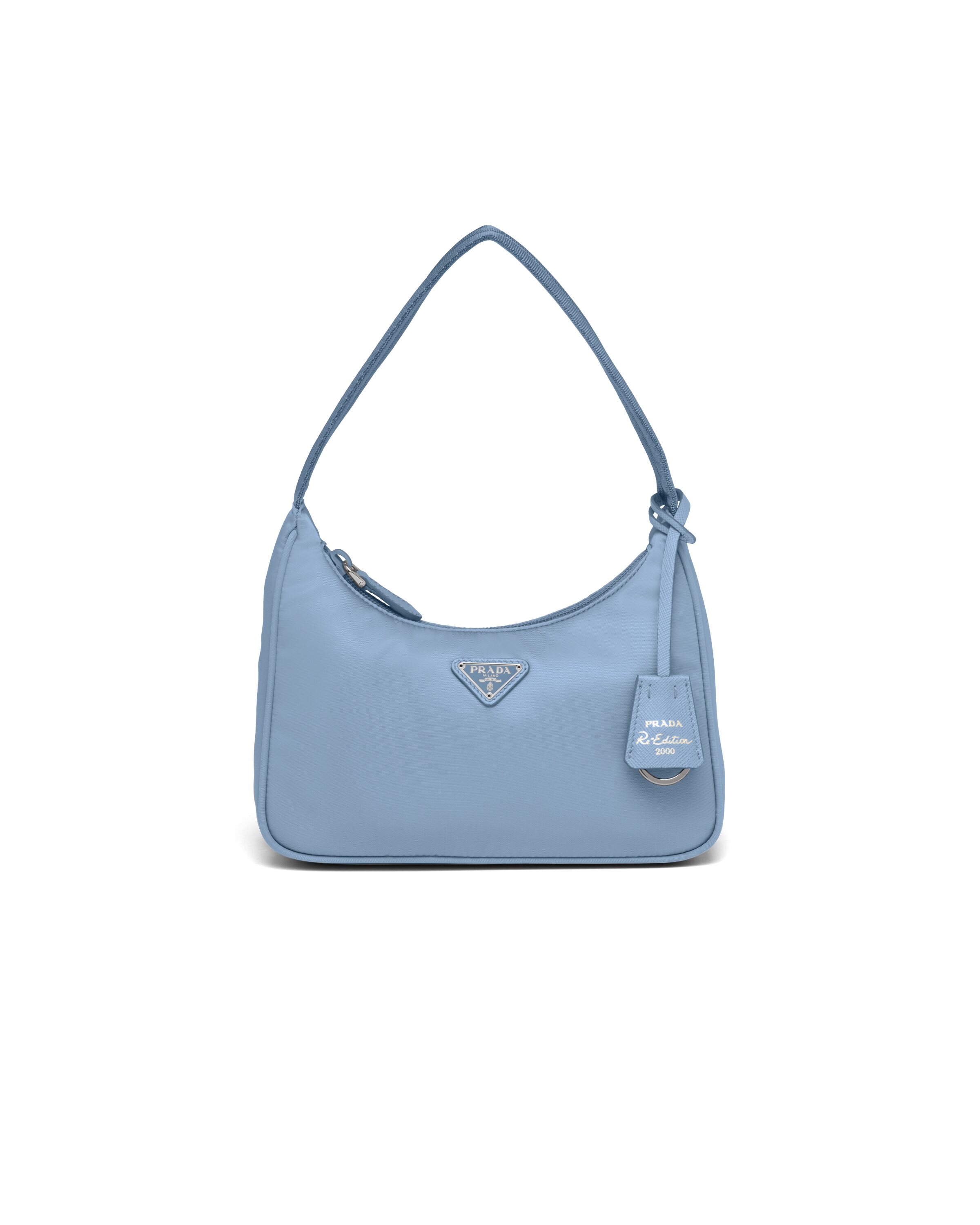 Prada Mini Sac Re-edition 2000 En Re-nylon, Femme, Bleu Clair