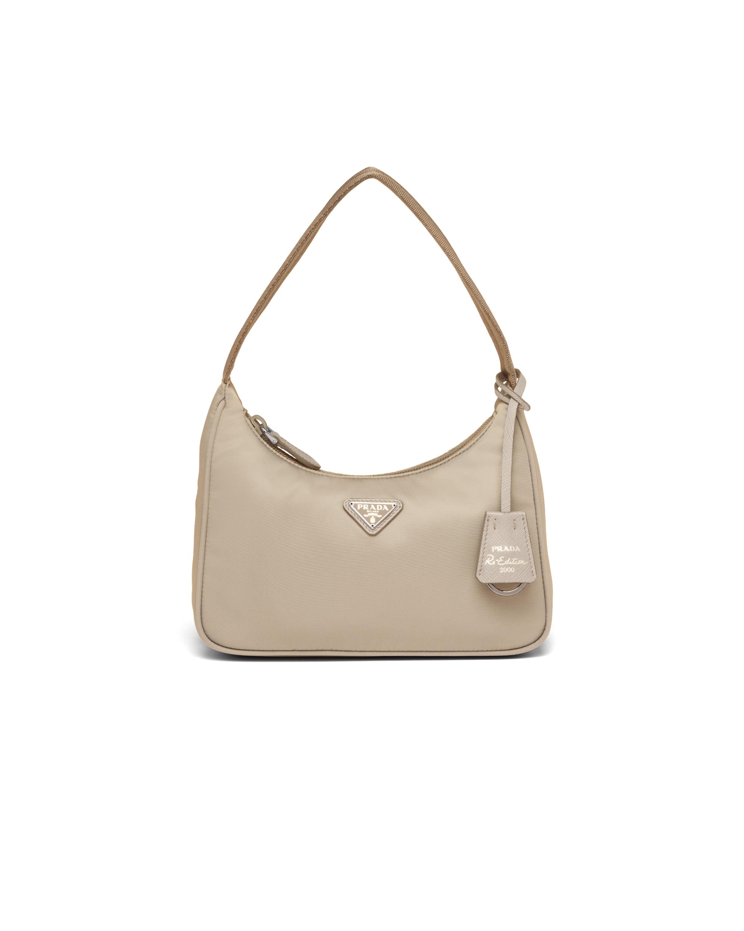 Prada Mini Sac Re-edition 2000 En Re-nylon, Femme, Beige Désert