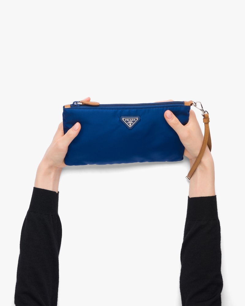 prada blue clutch