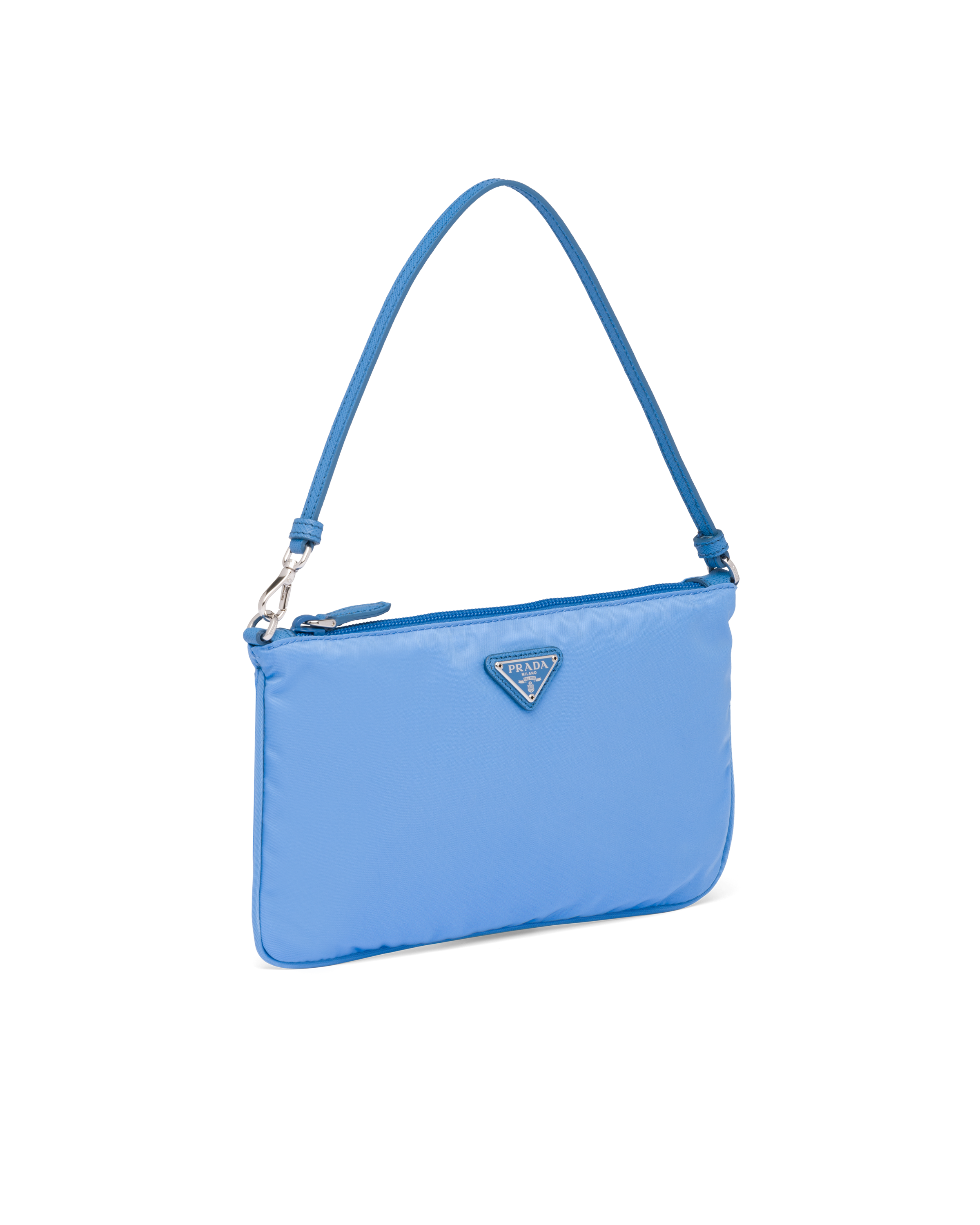 Periwinkle Blue Nylon Pouch | Prada