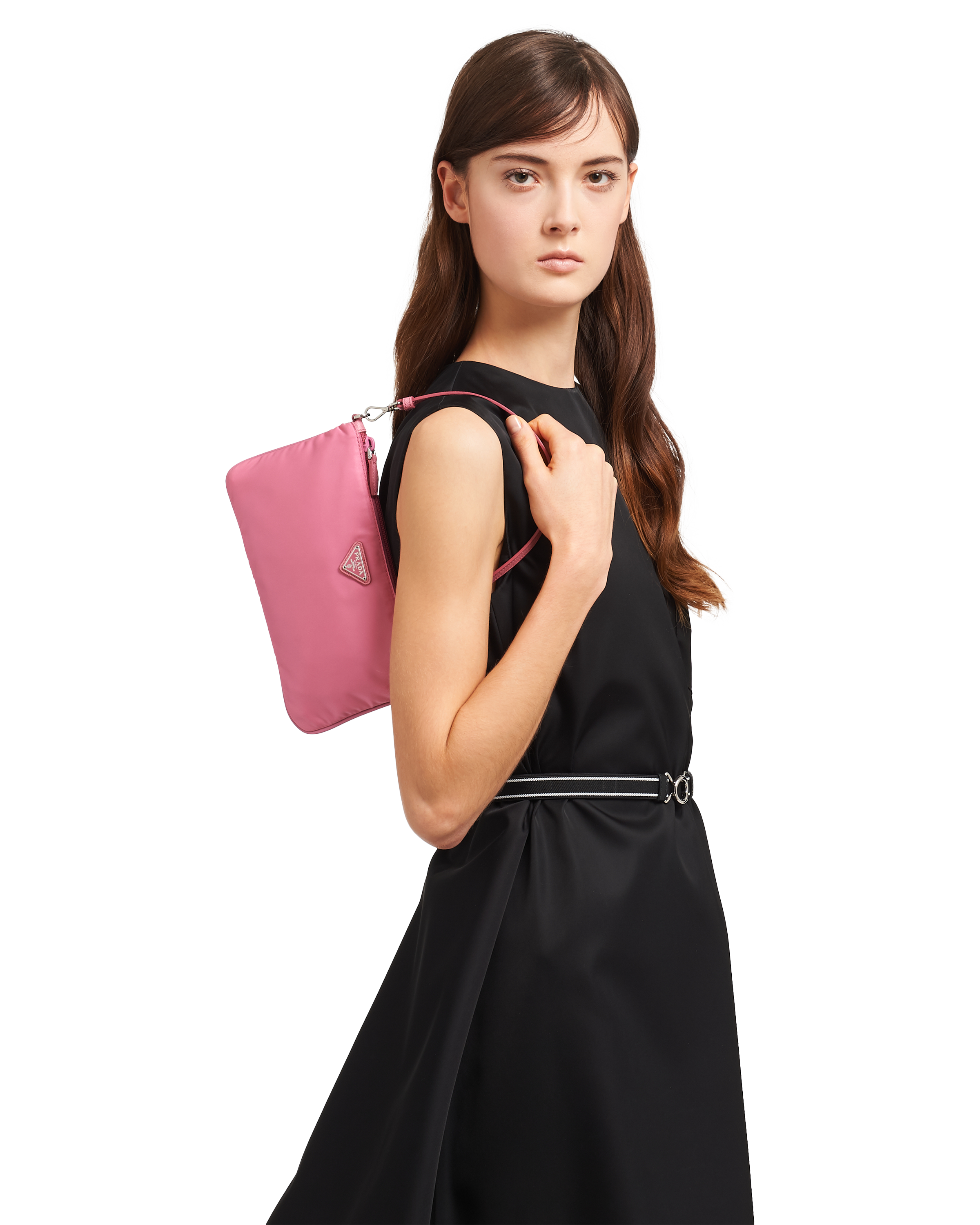 Prada my character nylon clutch shop