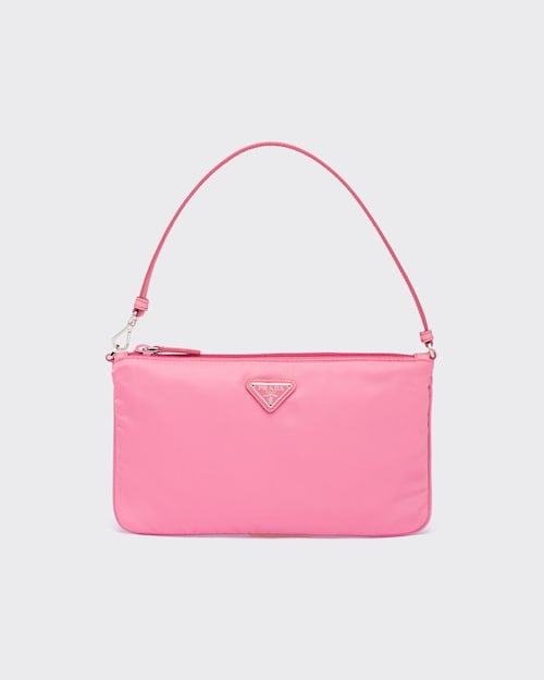 ピンク ナイロンxサフィアーノレザー ミニバッグ | Prada