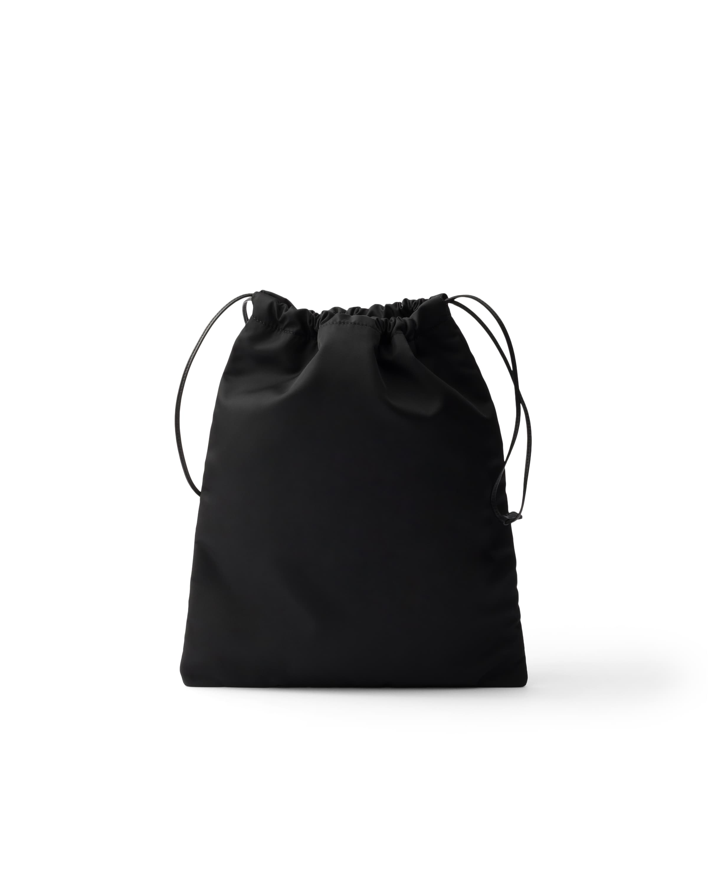 Prada Wish Re-nylon Drawstring Pouch In Black
