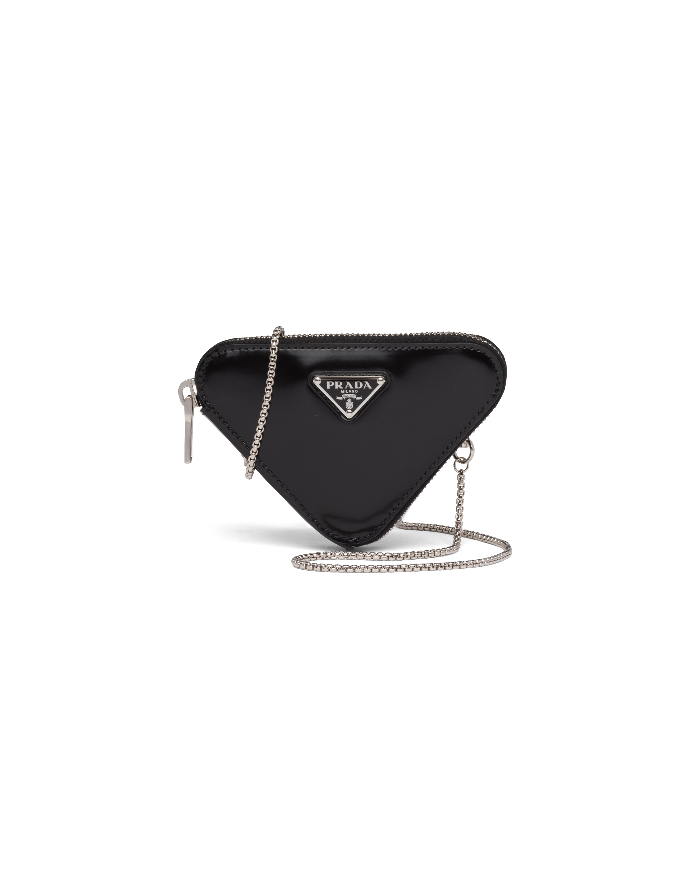 Brushed leather mini pouch prada deals
