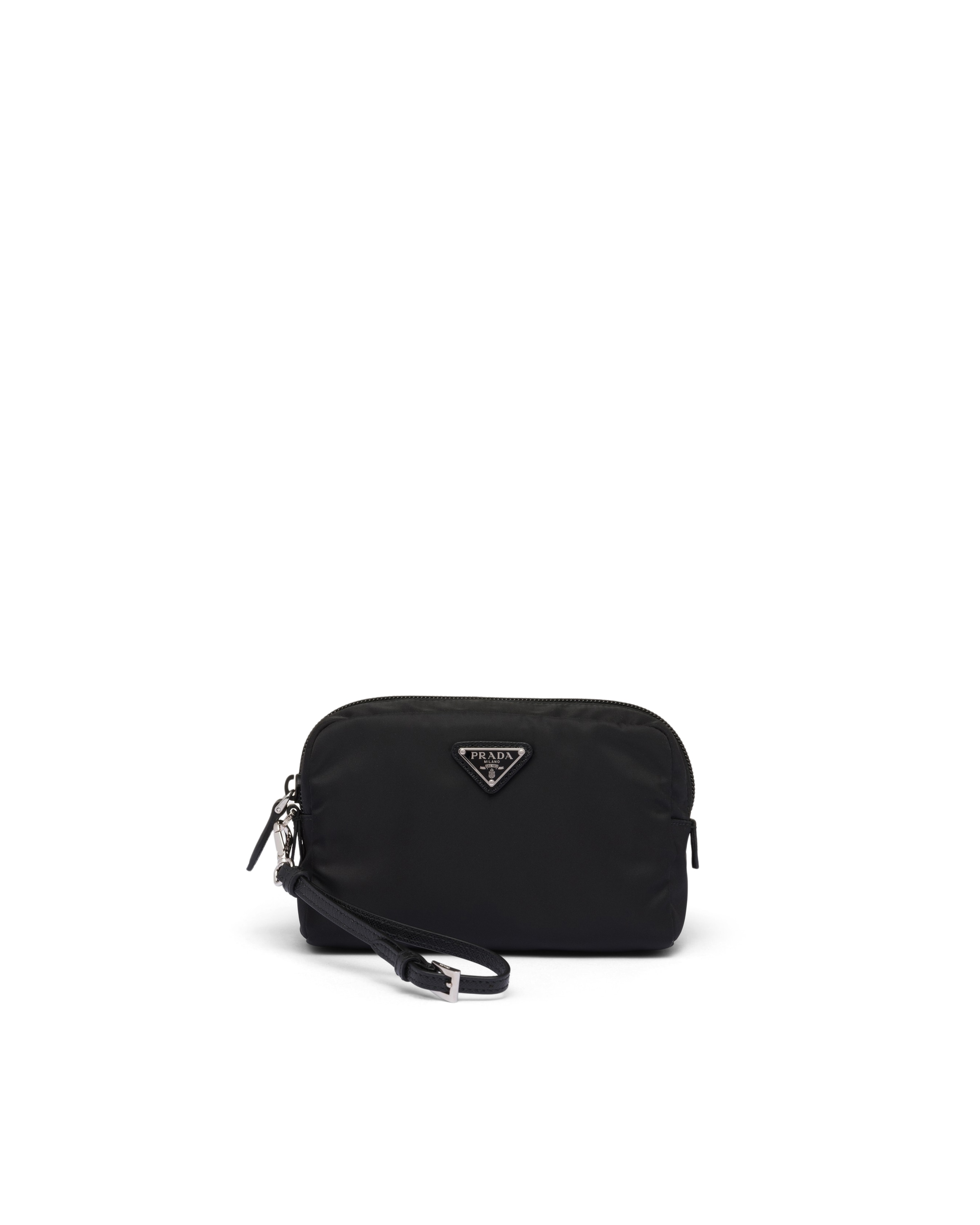 Prada Re-nylon Pouch In Black