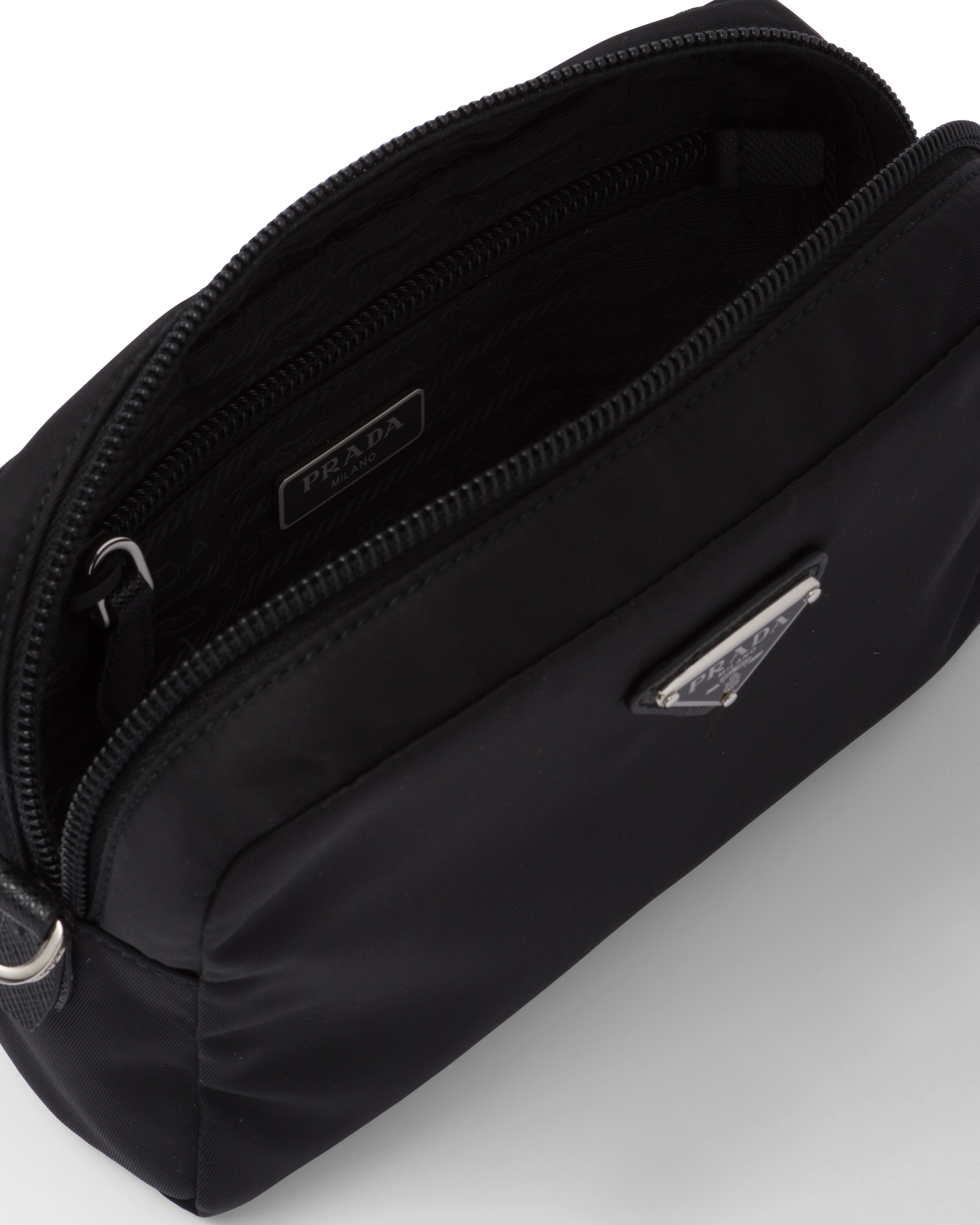 Prada Re-nylon Pouch In Black