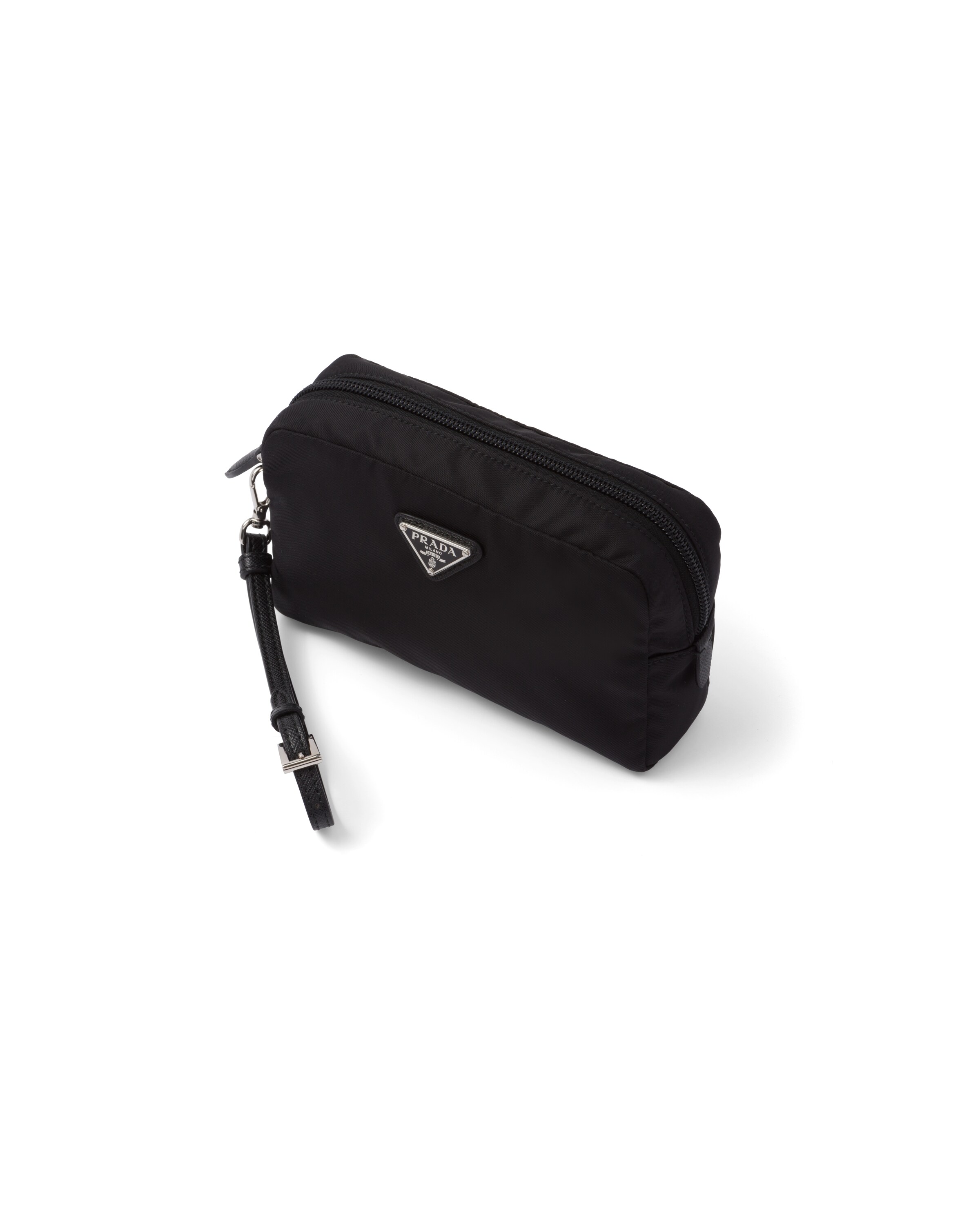Prada Re-nylon Pouch In Black