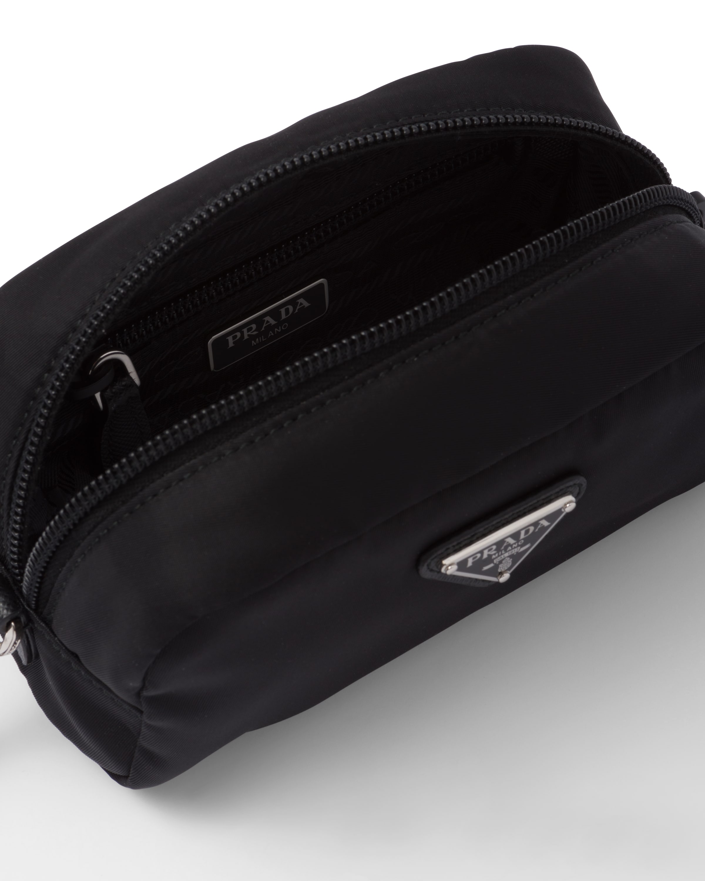 Prada Re-nylon Pouch In Black