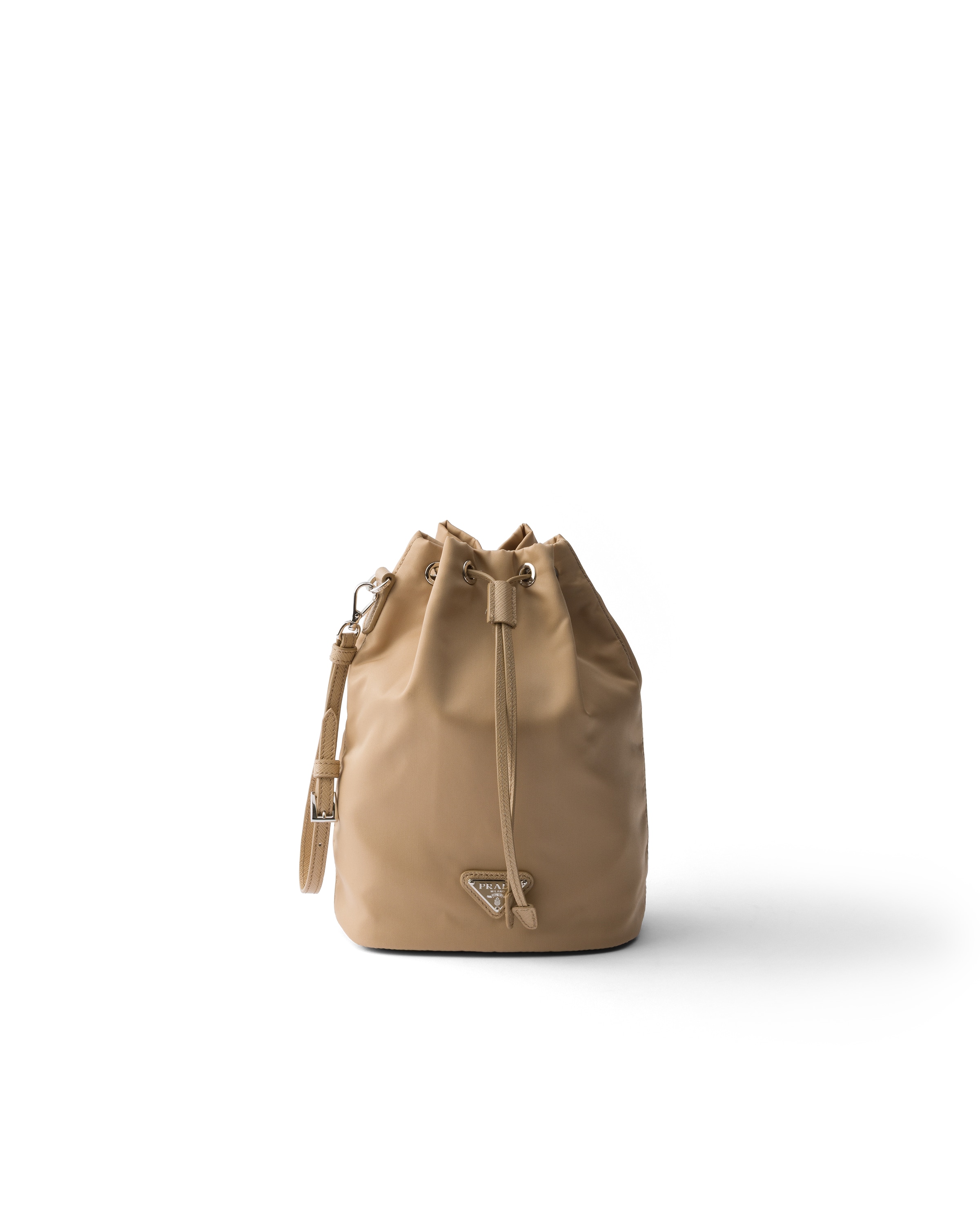 Re-nylon Pouch, Woman, Camel Brown