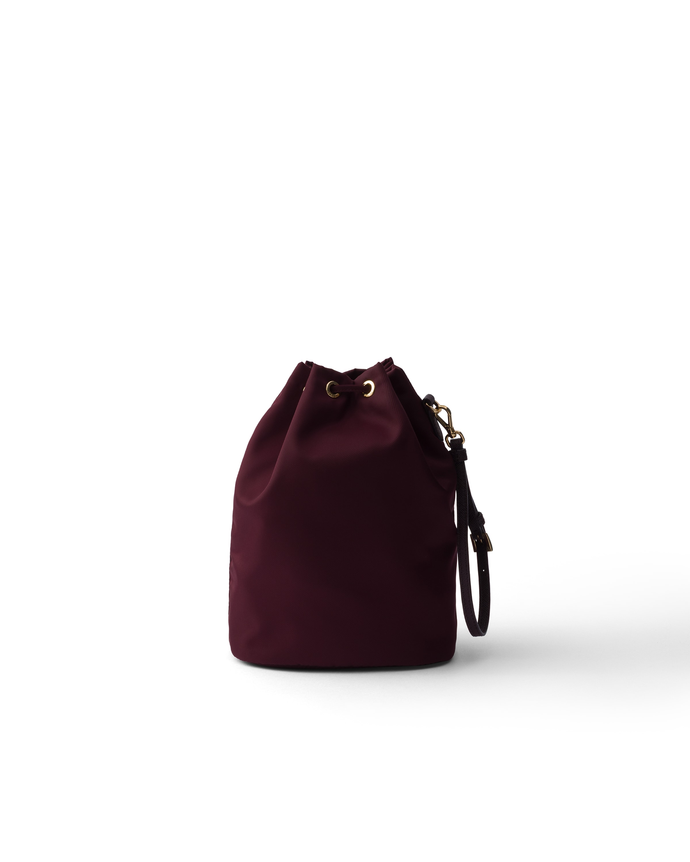 Prada Drawstring Shoulder Bag In Burgundy