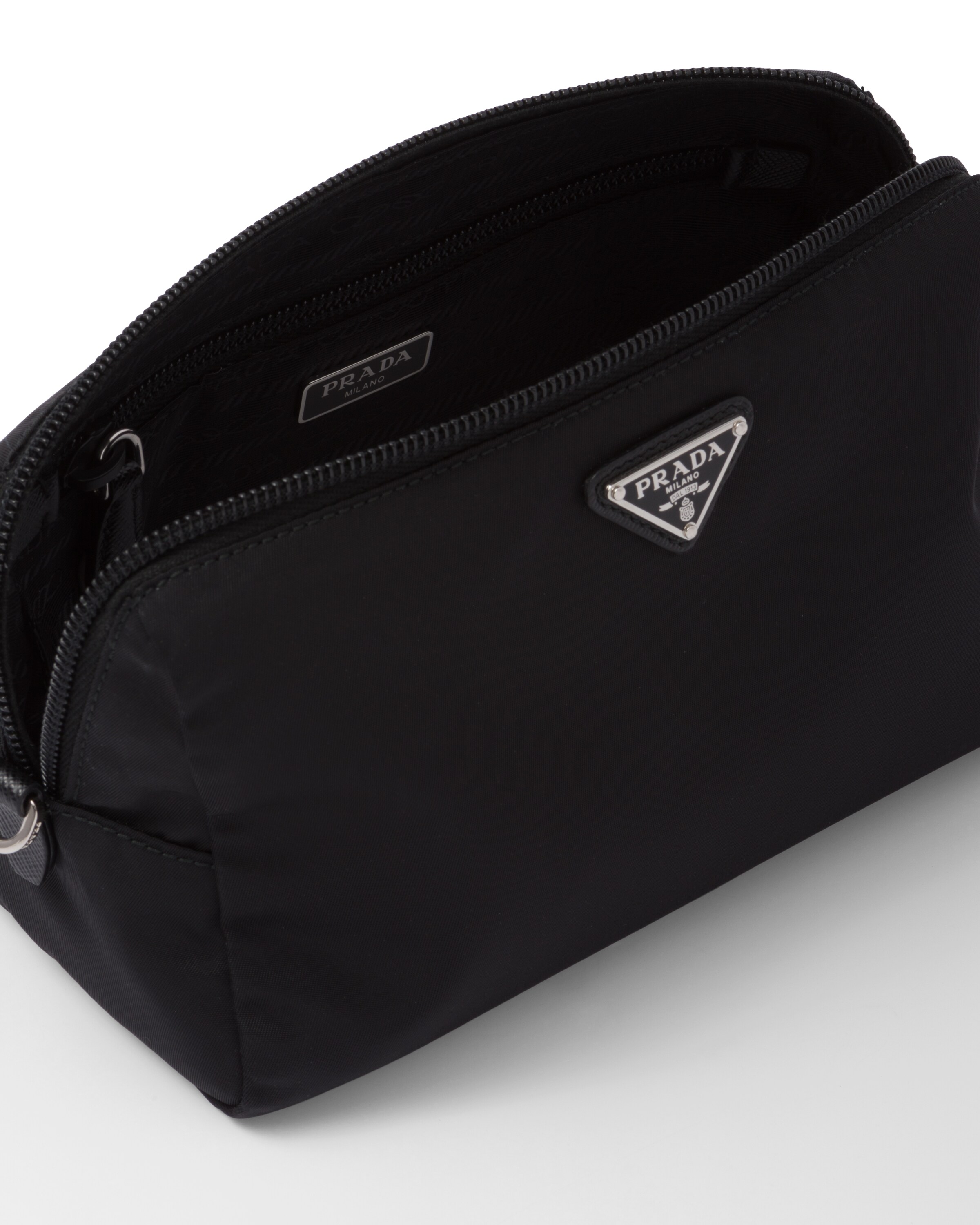 Prada Re-nylon Pouch In Black