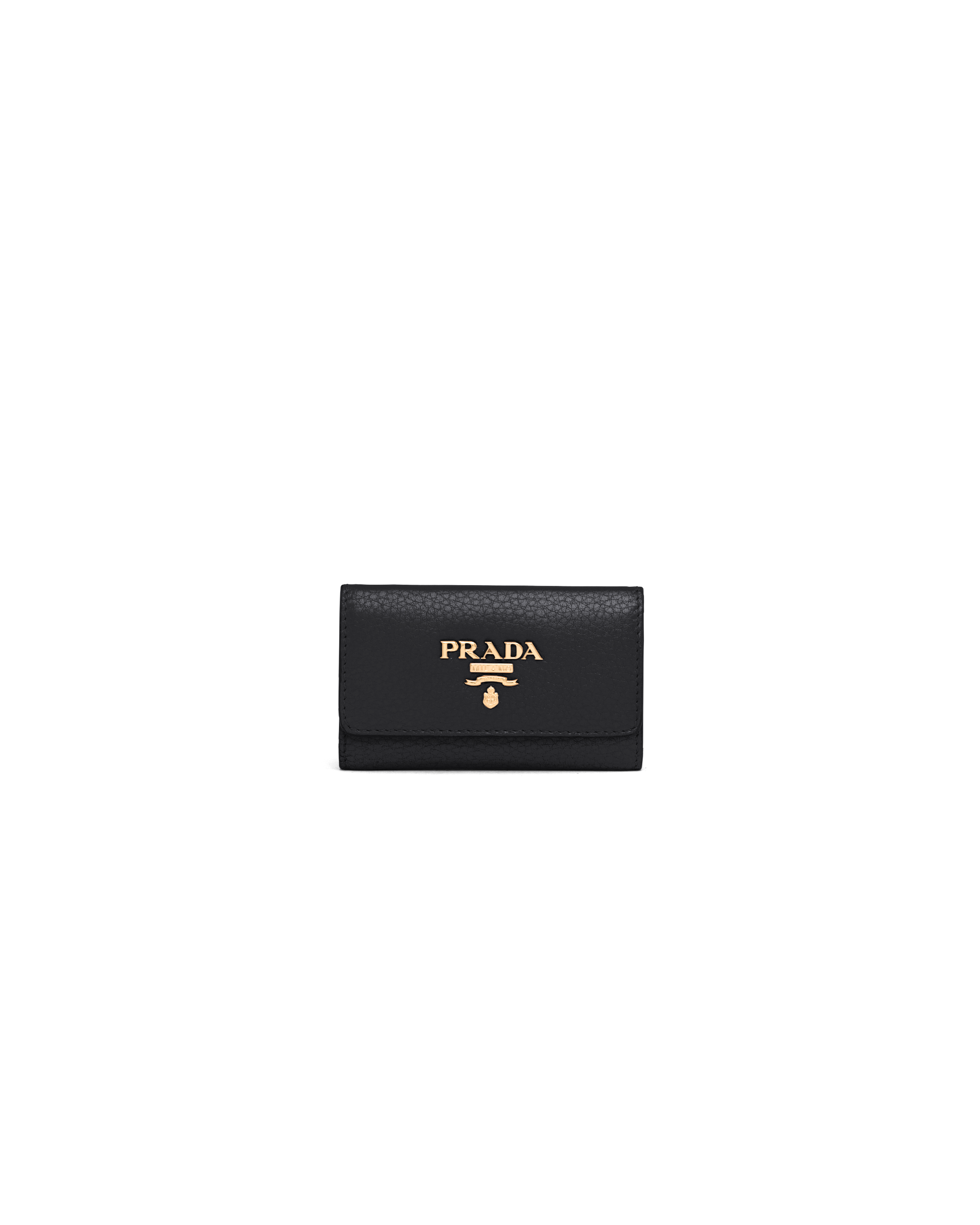 Pradeep Keychain Black/powder Pink Leather Keychain | Prada