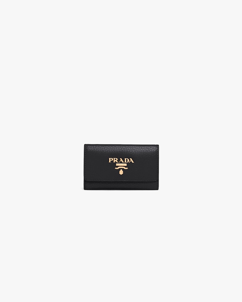 prada leather keychain