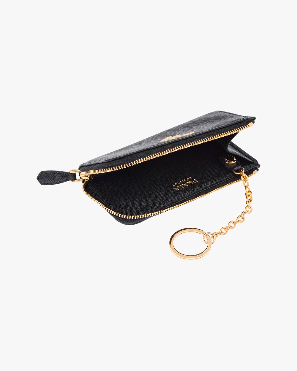 prada leather keychain