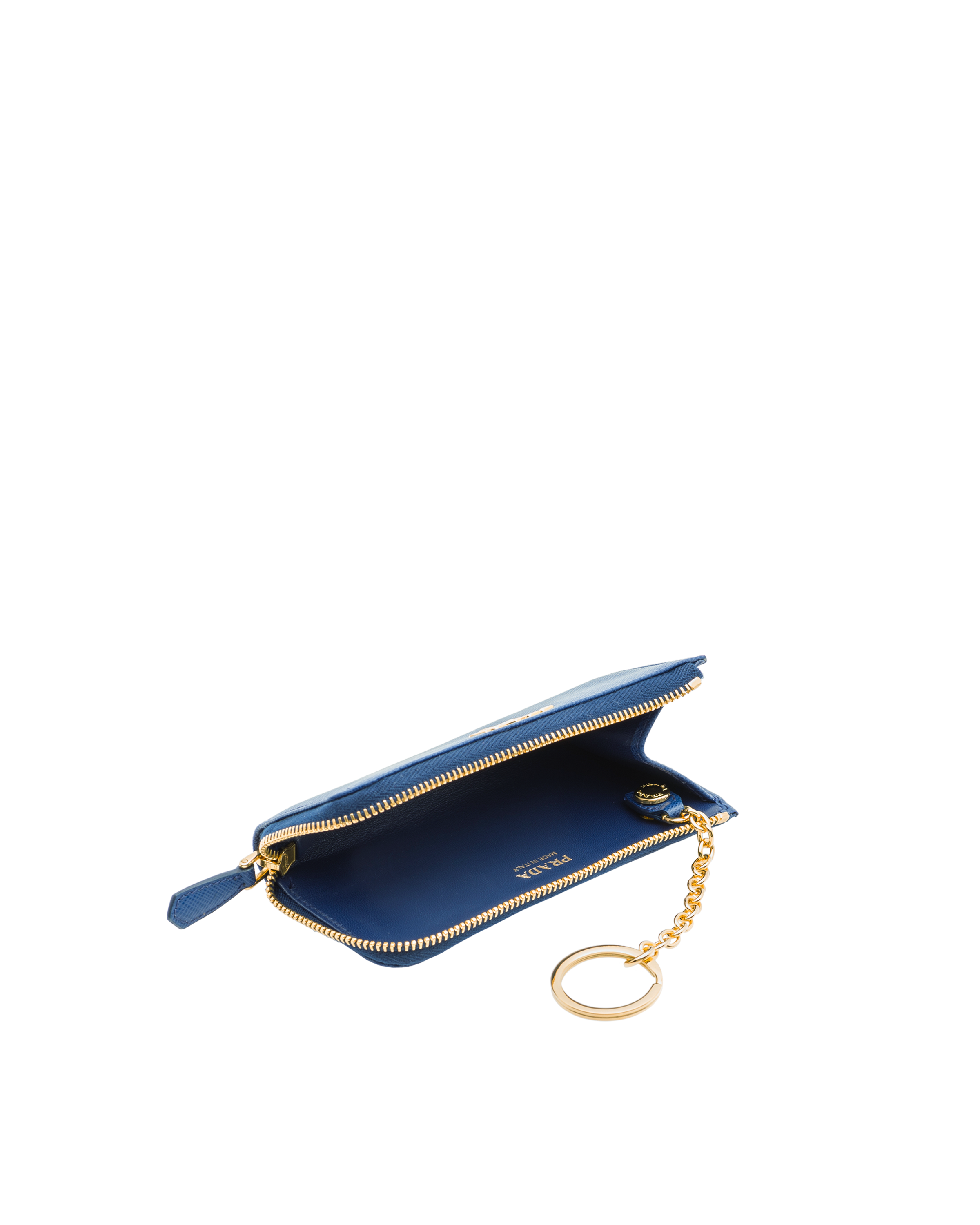 ブルー サフィアーノレザー キーケース | Prada