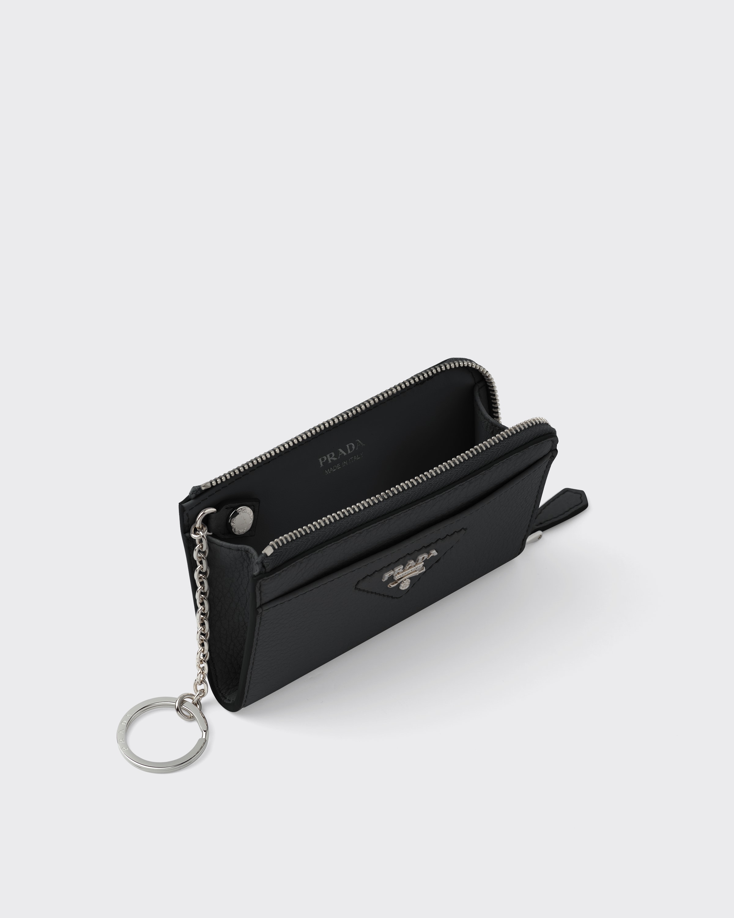Black Leather Key Case PRADA