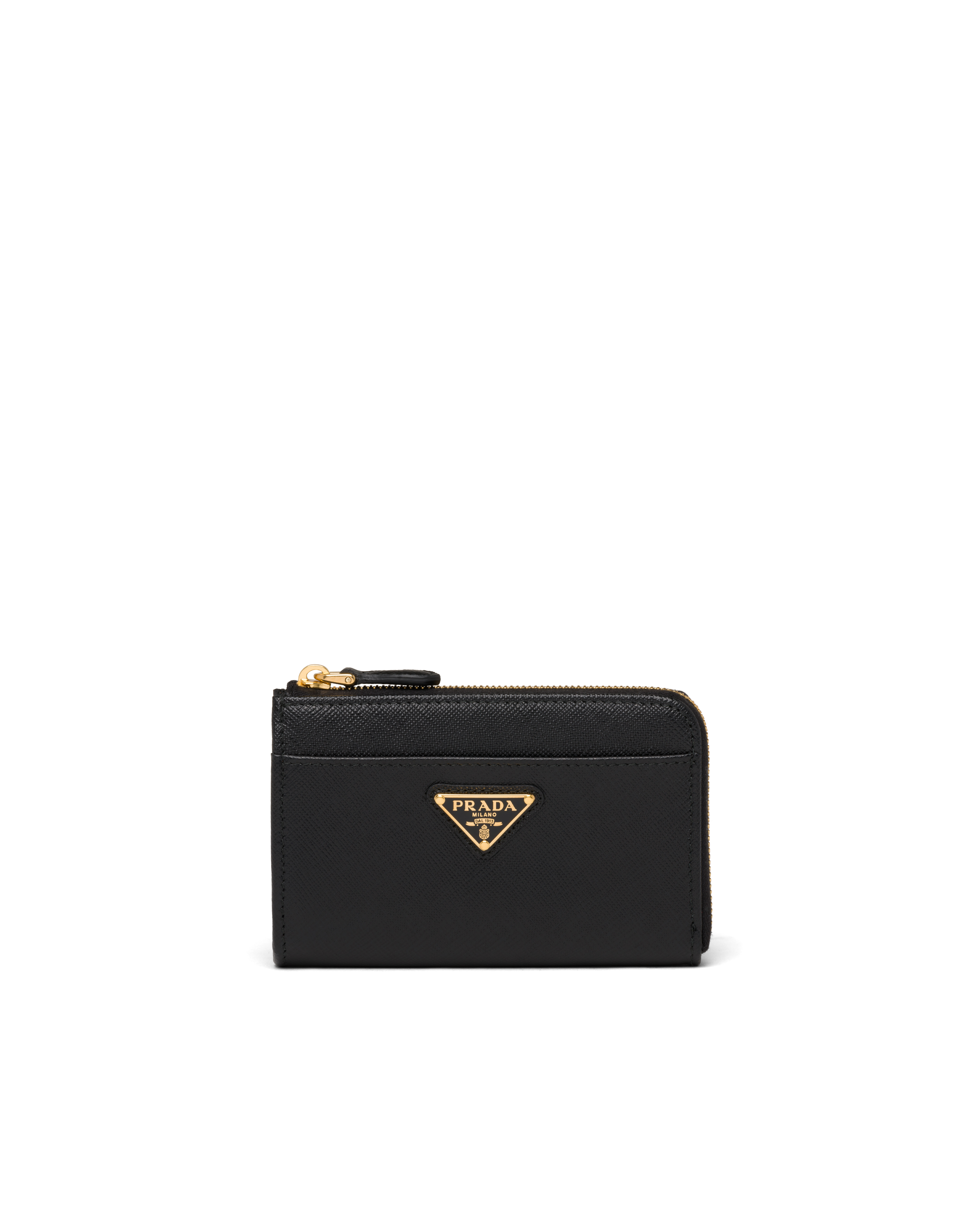 Prada Saffiano Keychain In Schwarz