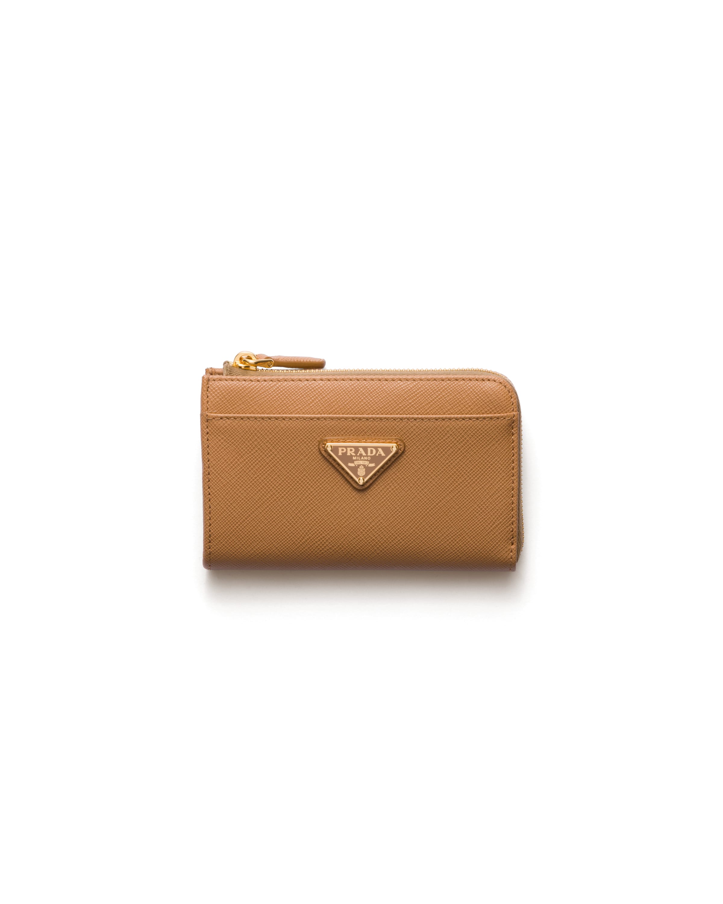 Prada Portachiavi In Saffiano, Donna, Naturale