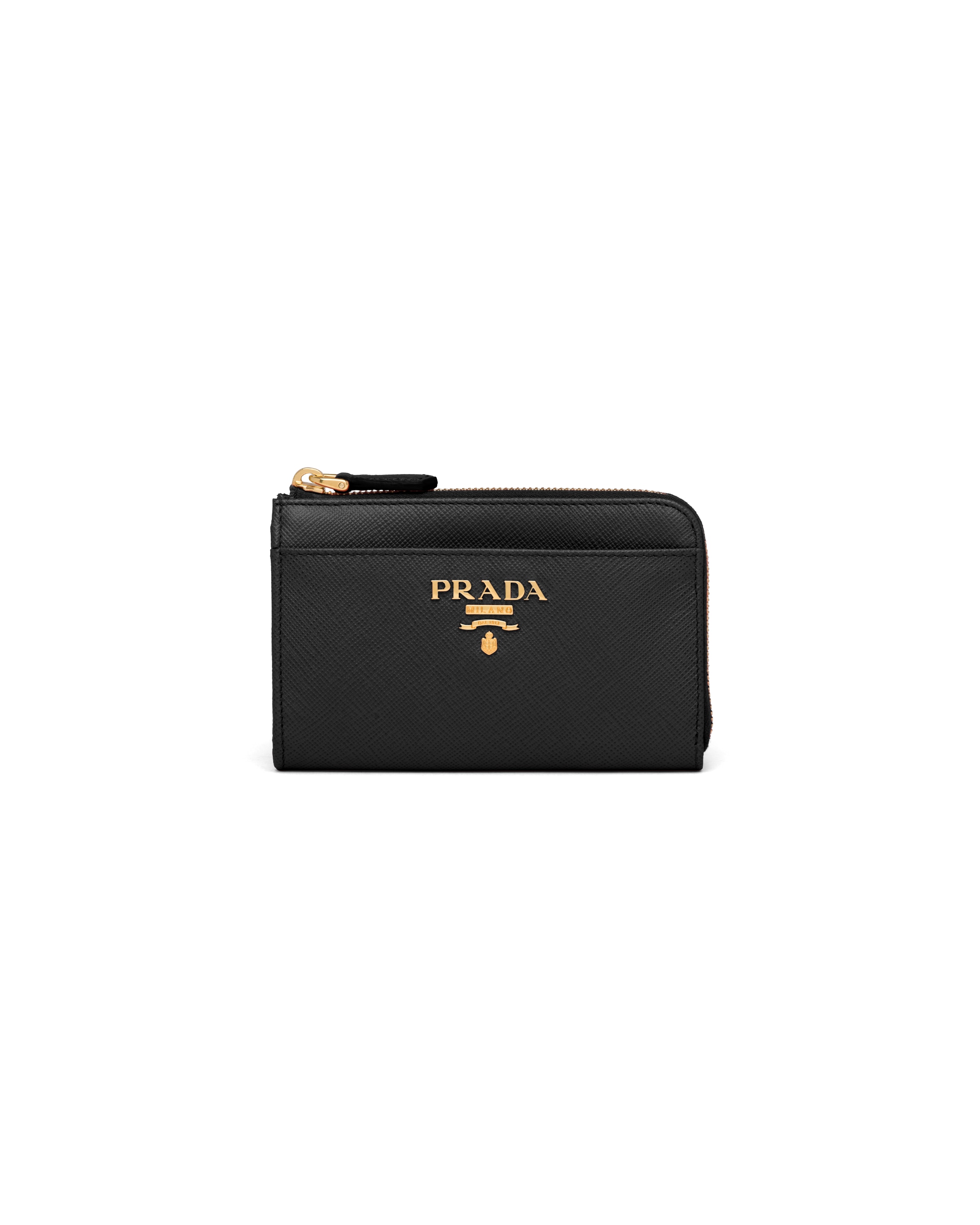Prada Portachiavi In Saffiano, Donna, Nero