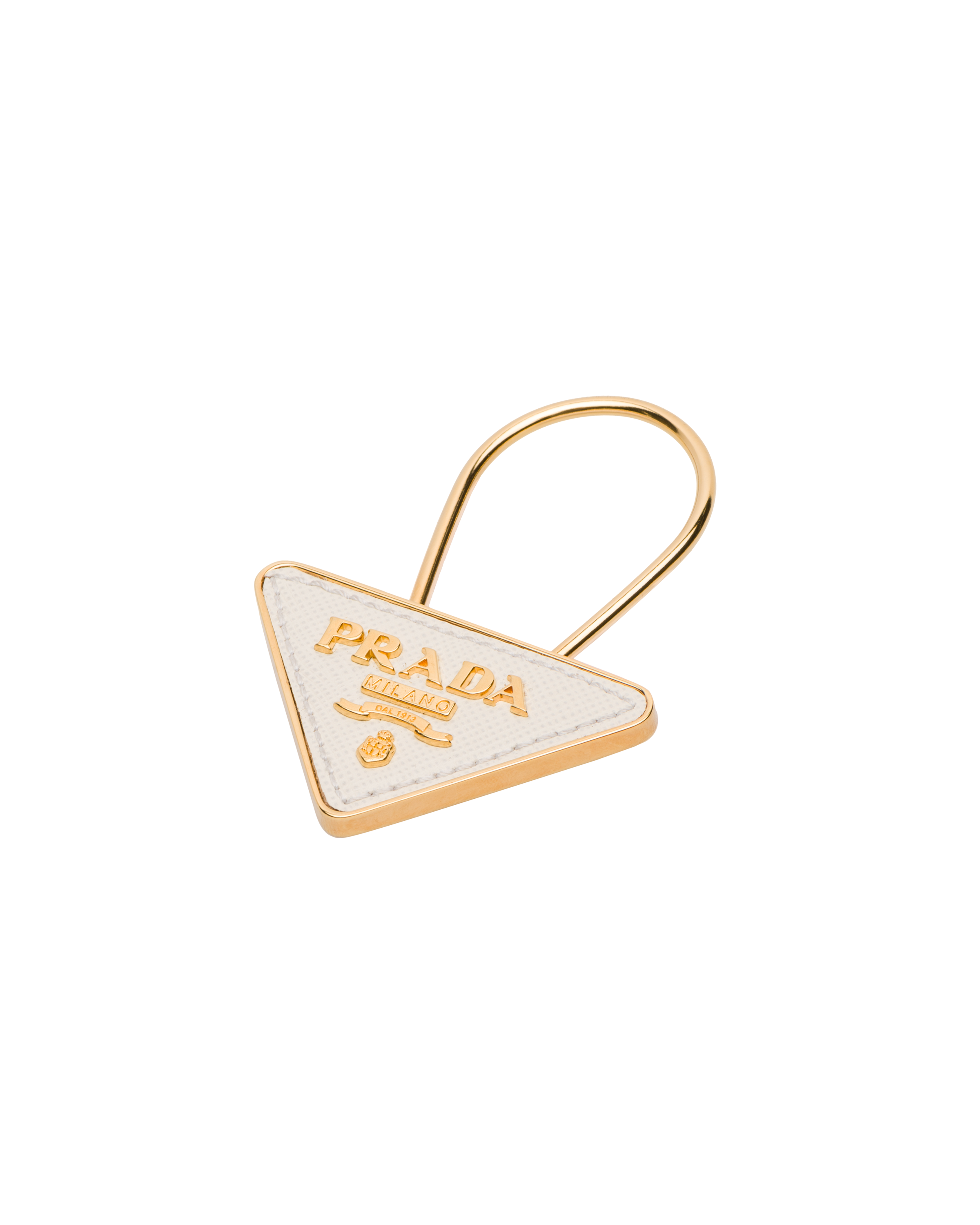 prada triangle keychain