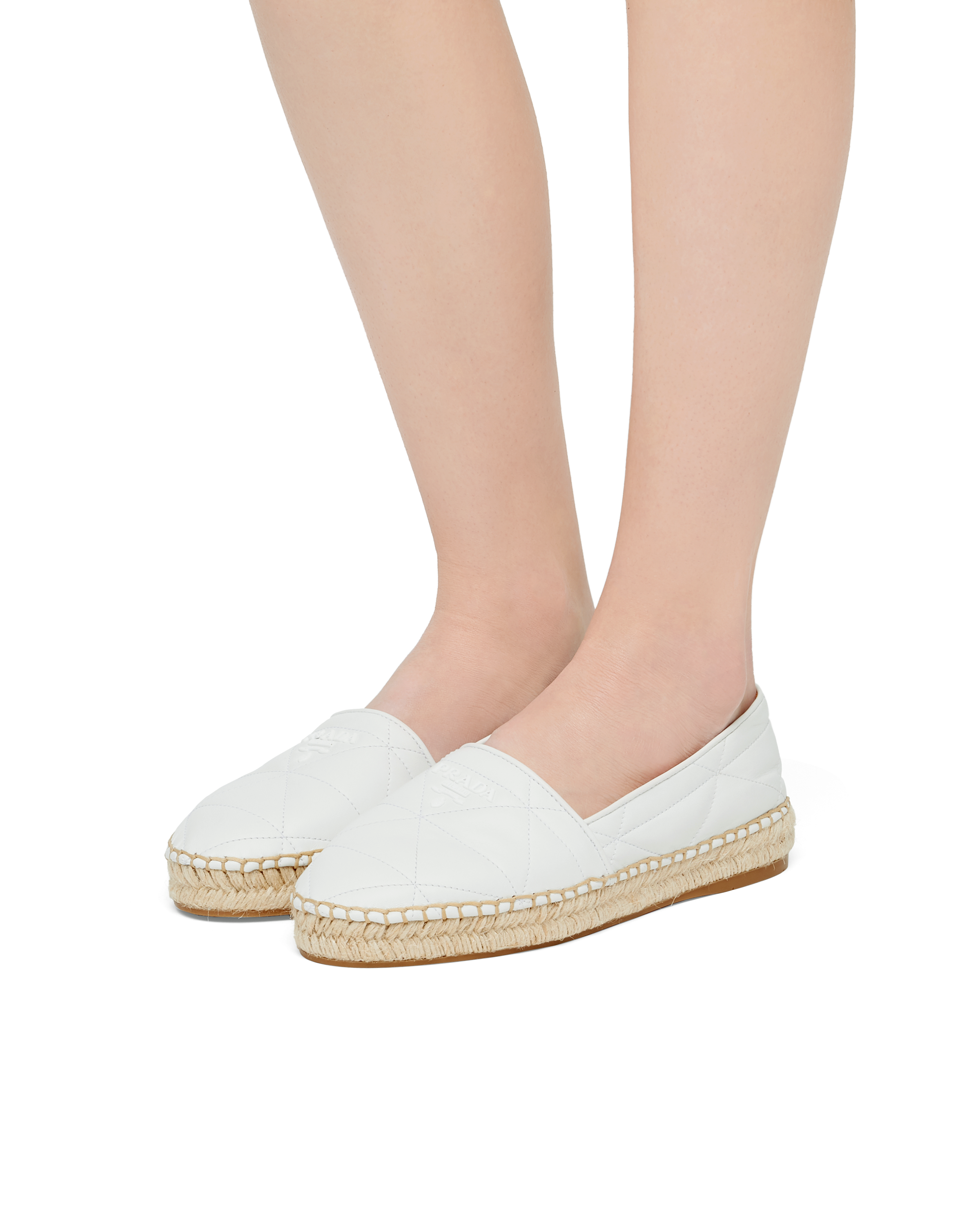 Quilted nappa leather espadrilles