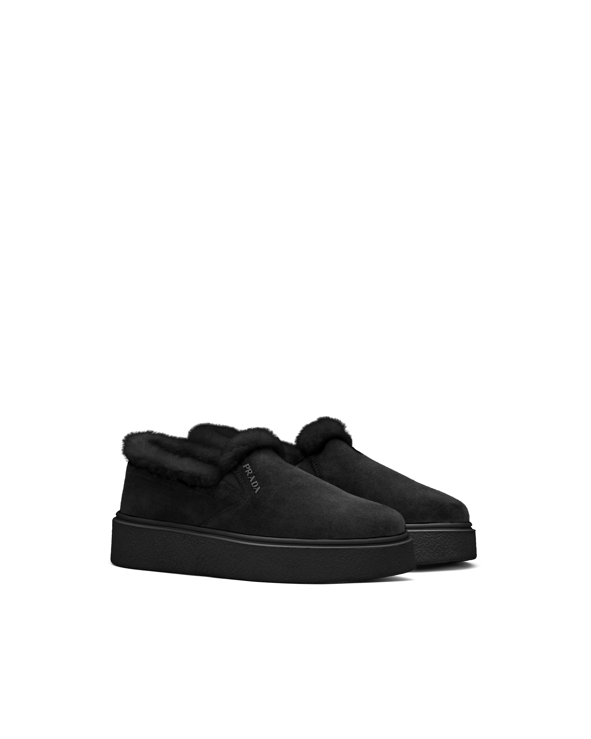 Macro suede crÃªpe sneakers | Prada