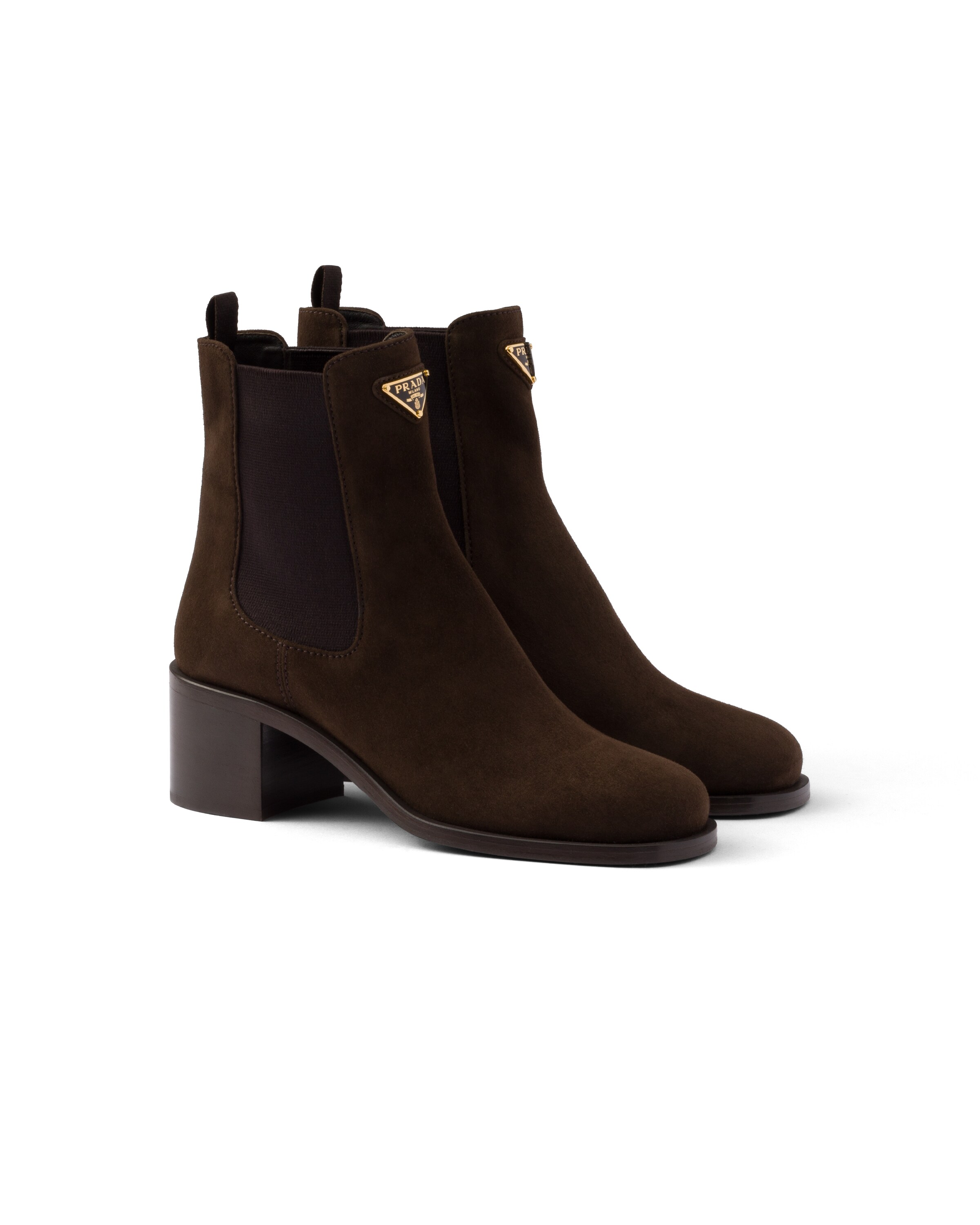 Prada Stivaletti In Pelle Scamosciata, Donna, Moro, Taglia 37,5