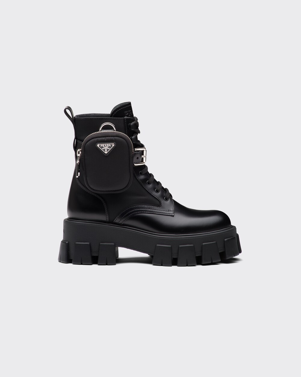 Prada brushed rois leather and nylon boots clearance
