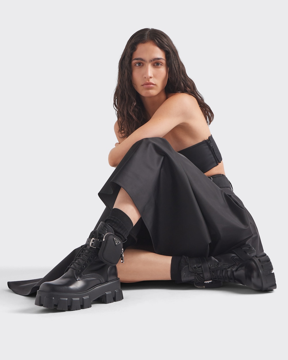 prada combat boots with removable pouch price