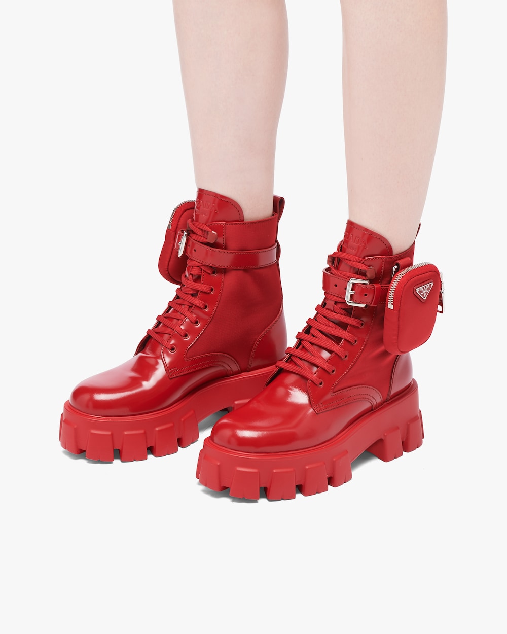 all red boots