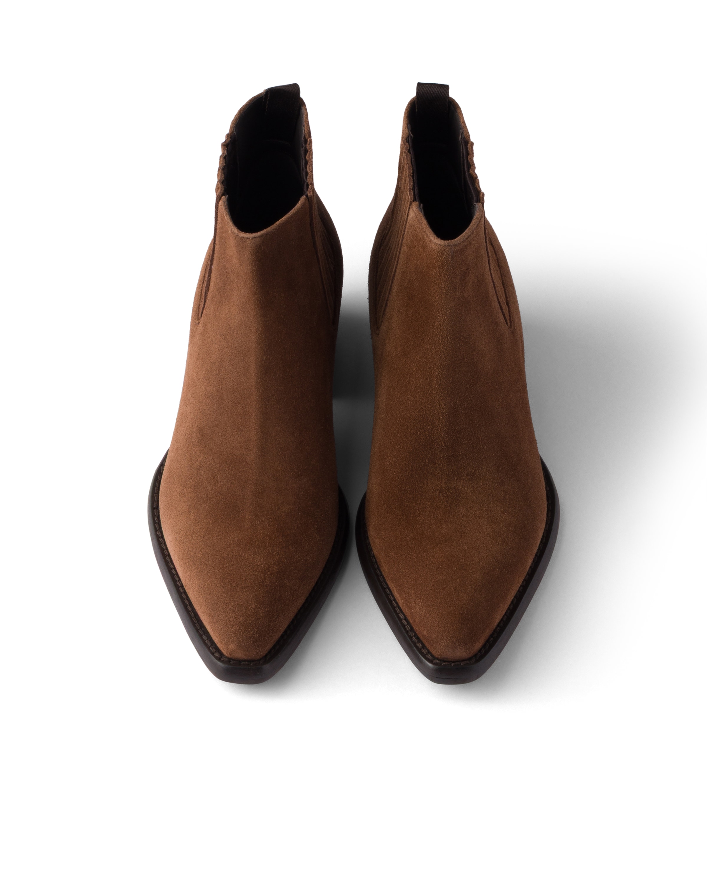 Prada Elastic-gusset Pointed-toe Boots In Animal Print