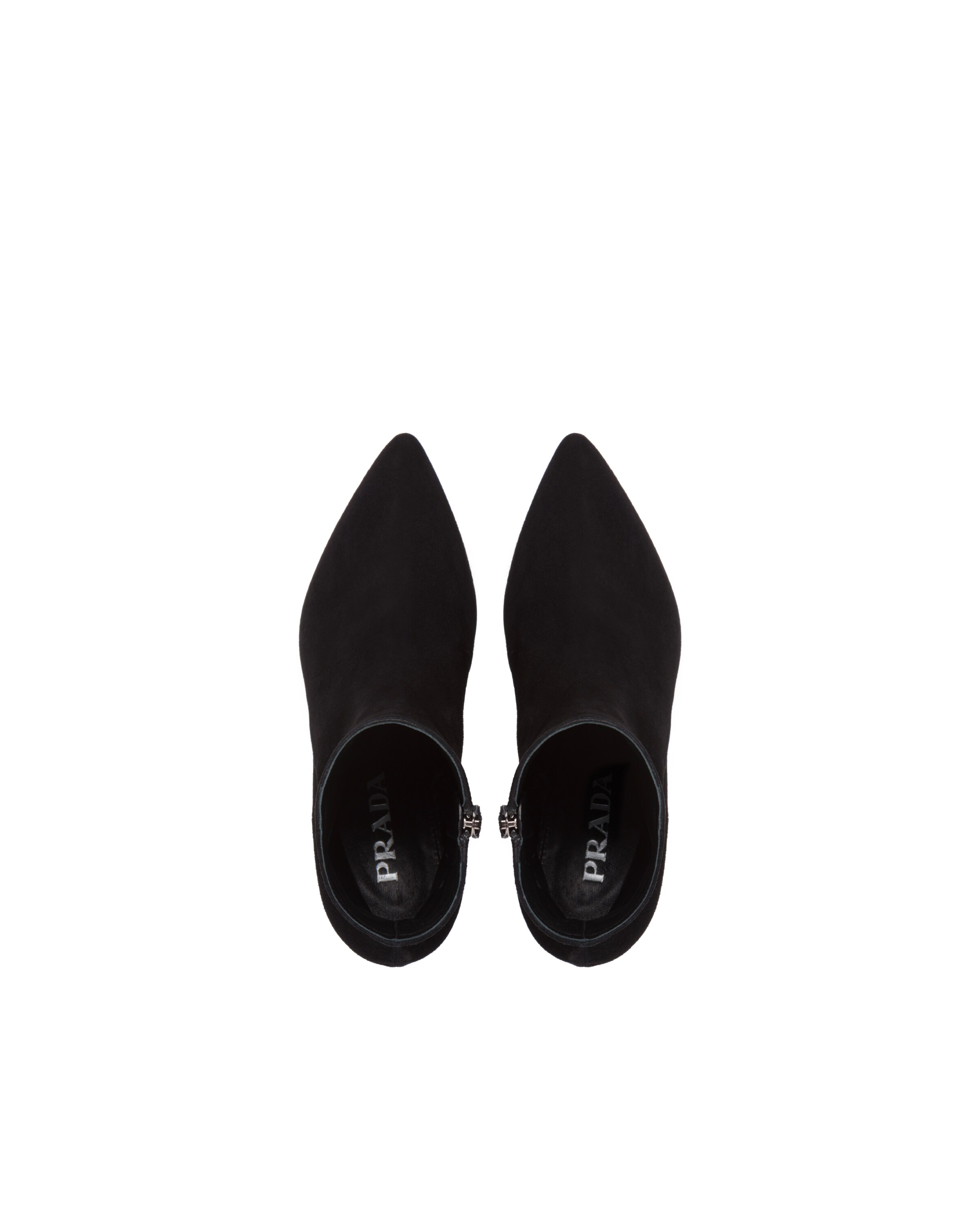 Prada black suede booties clearance