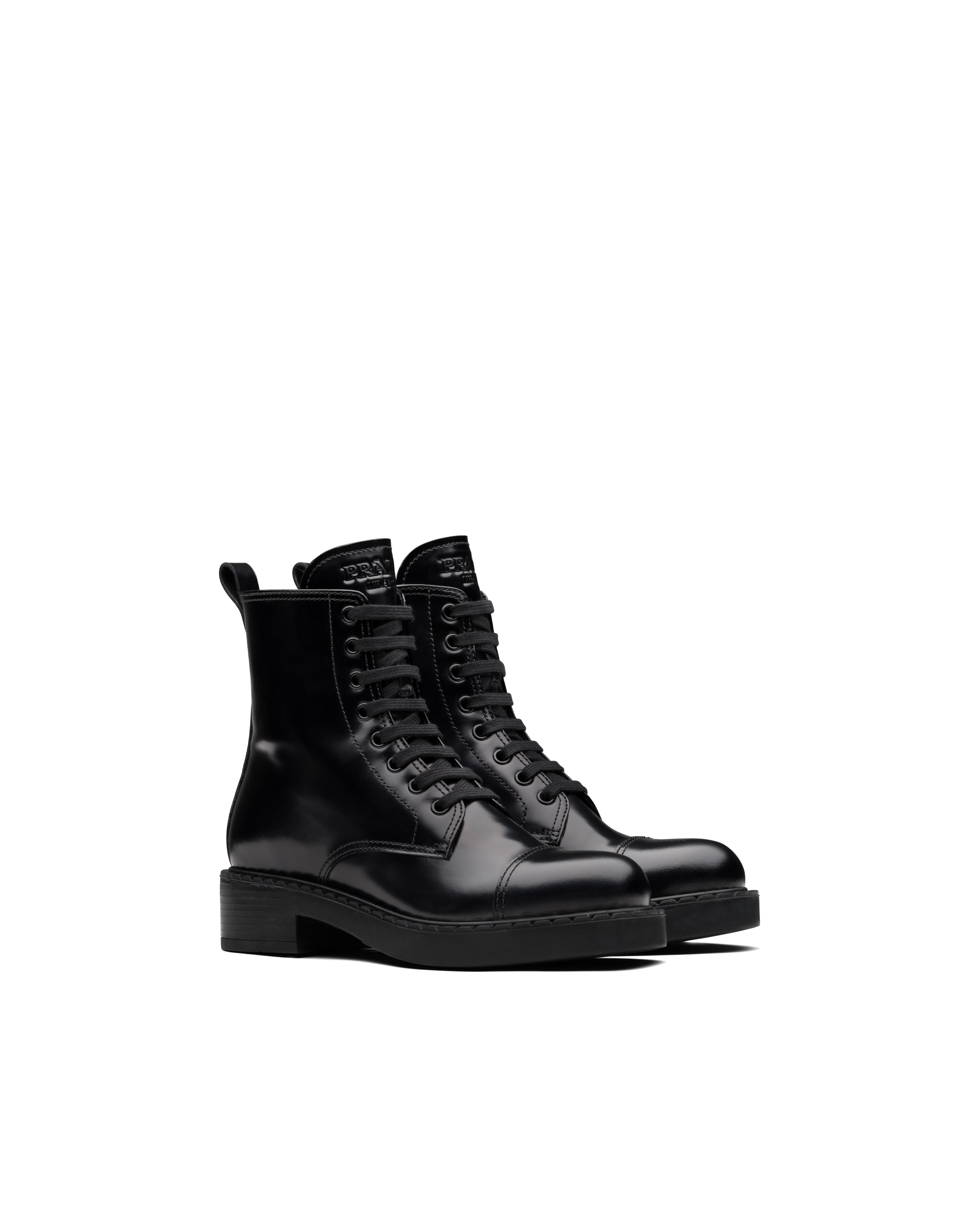 prada laced leather boots