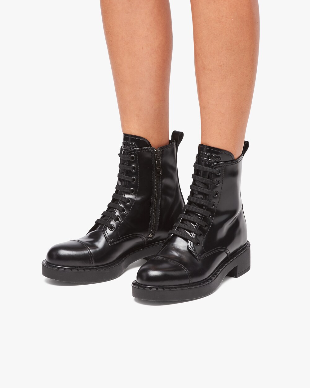 black prada booties