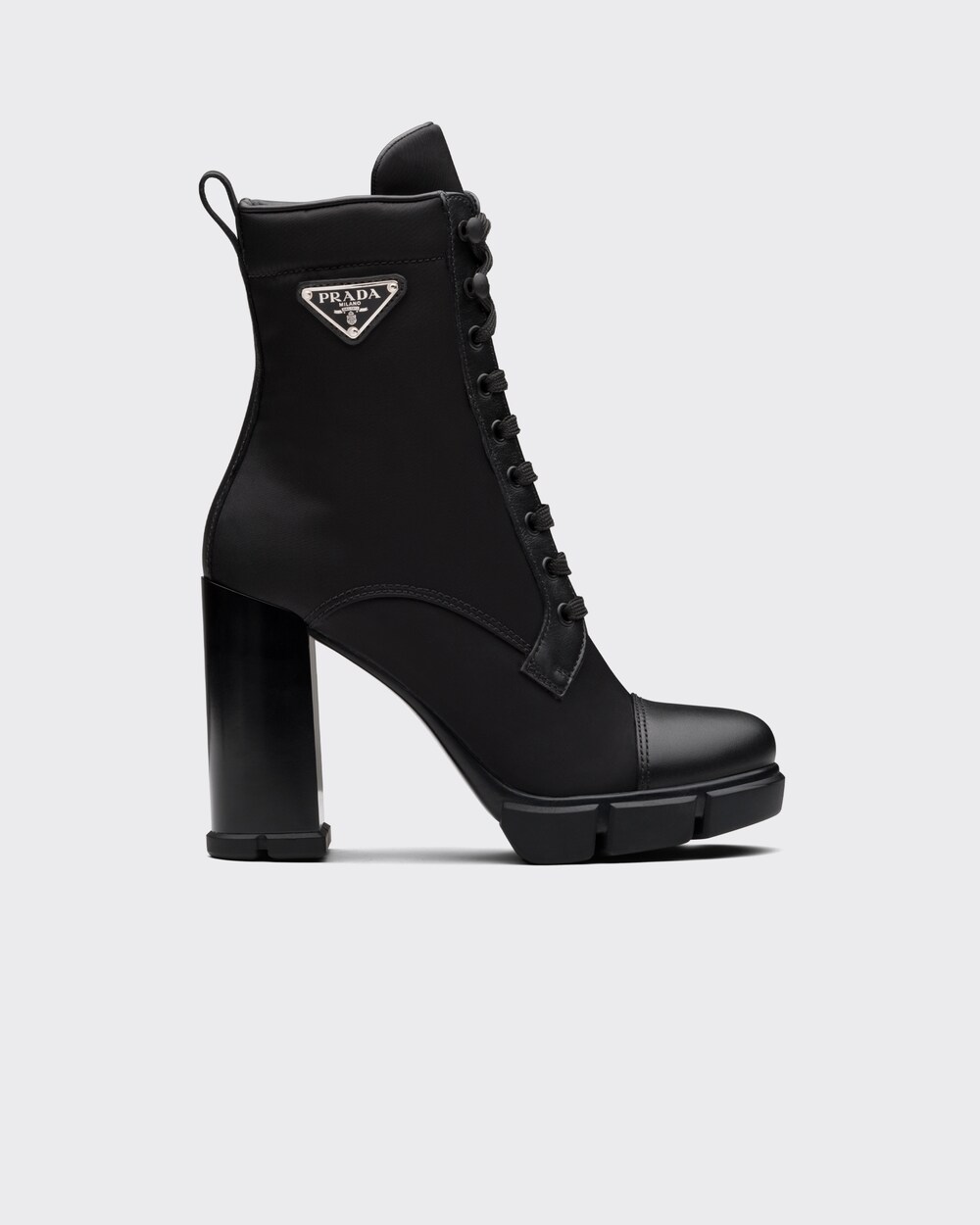 prada nylon leather boots