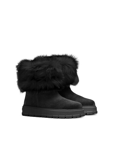 prada fur lined sneakers