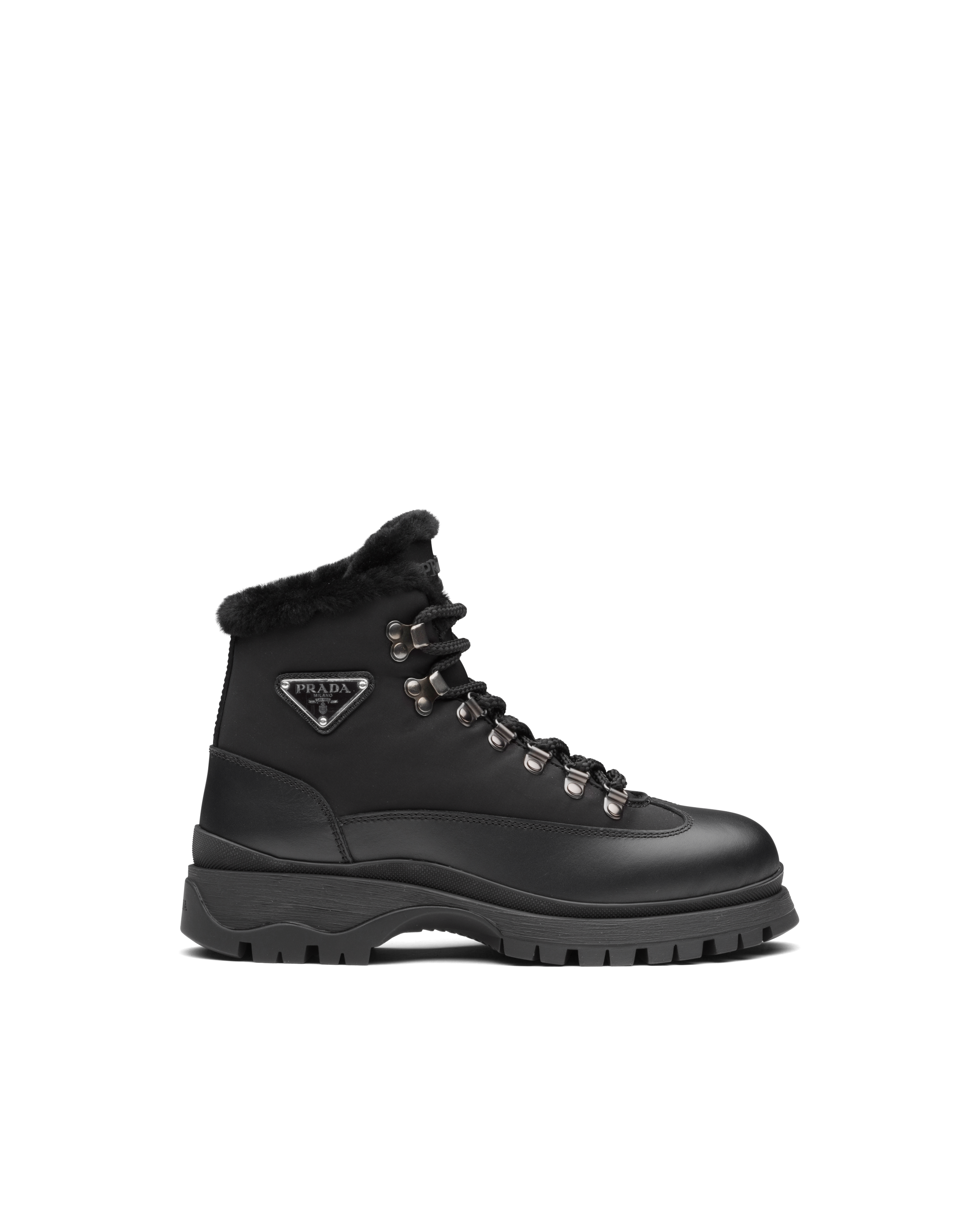 Laced leather booties prada clearance