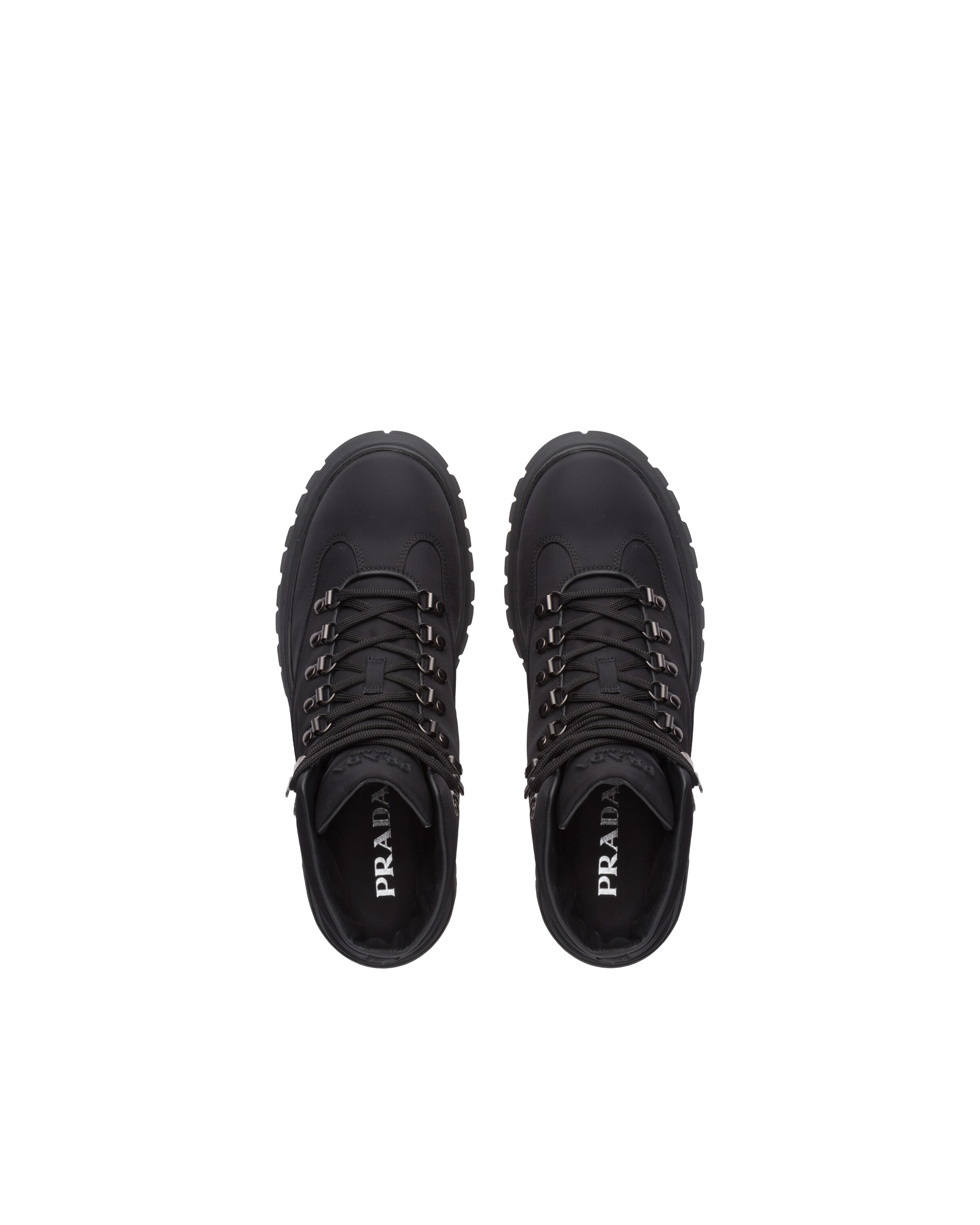 Black Brixxen ReNylon Gabardine hiking boots Prada