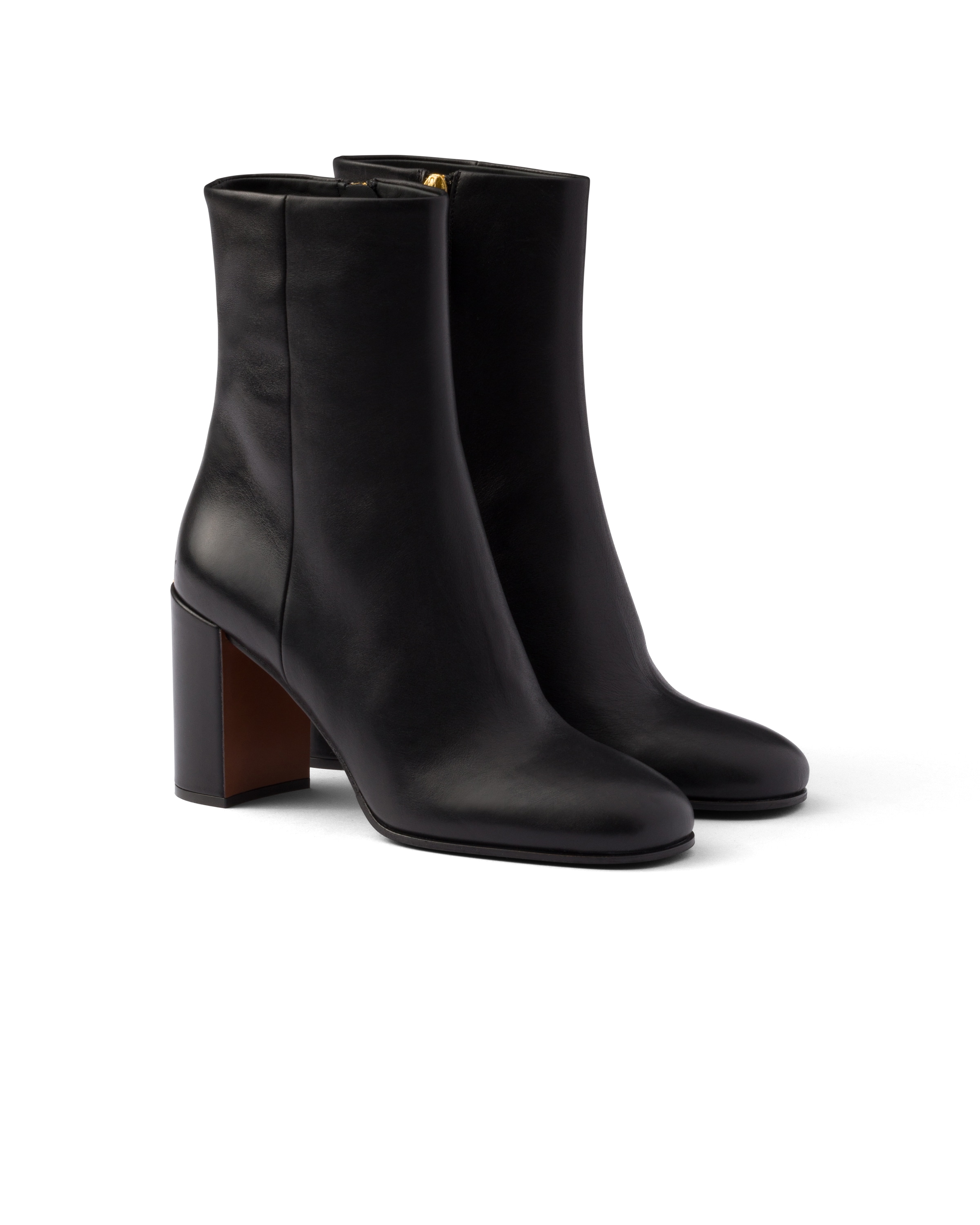Prada Stivaletti In Pelle, Donna, Nero, Taglia 35,5