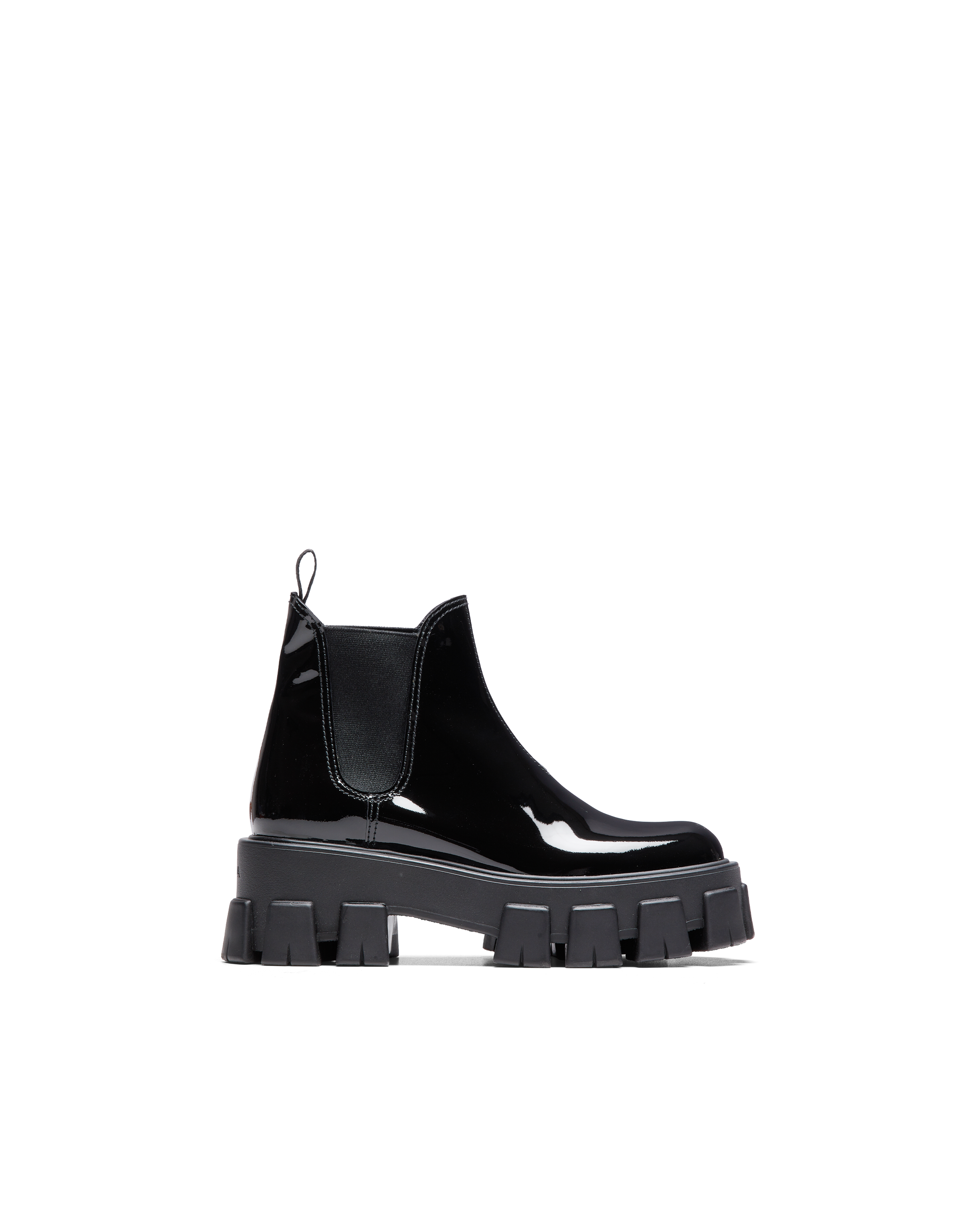 Prada patent chelsea boots Clearance