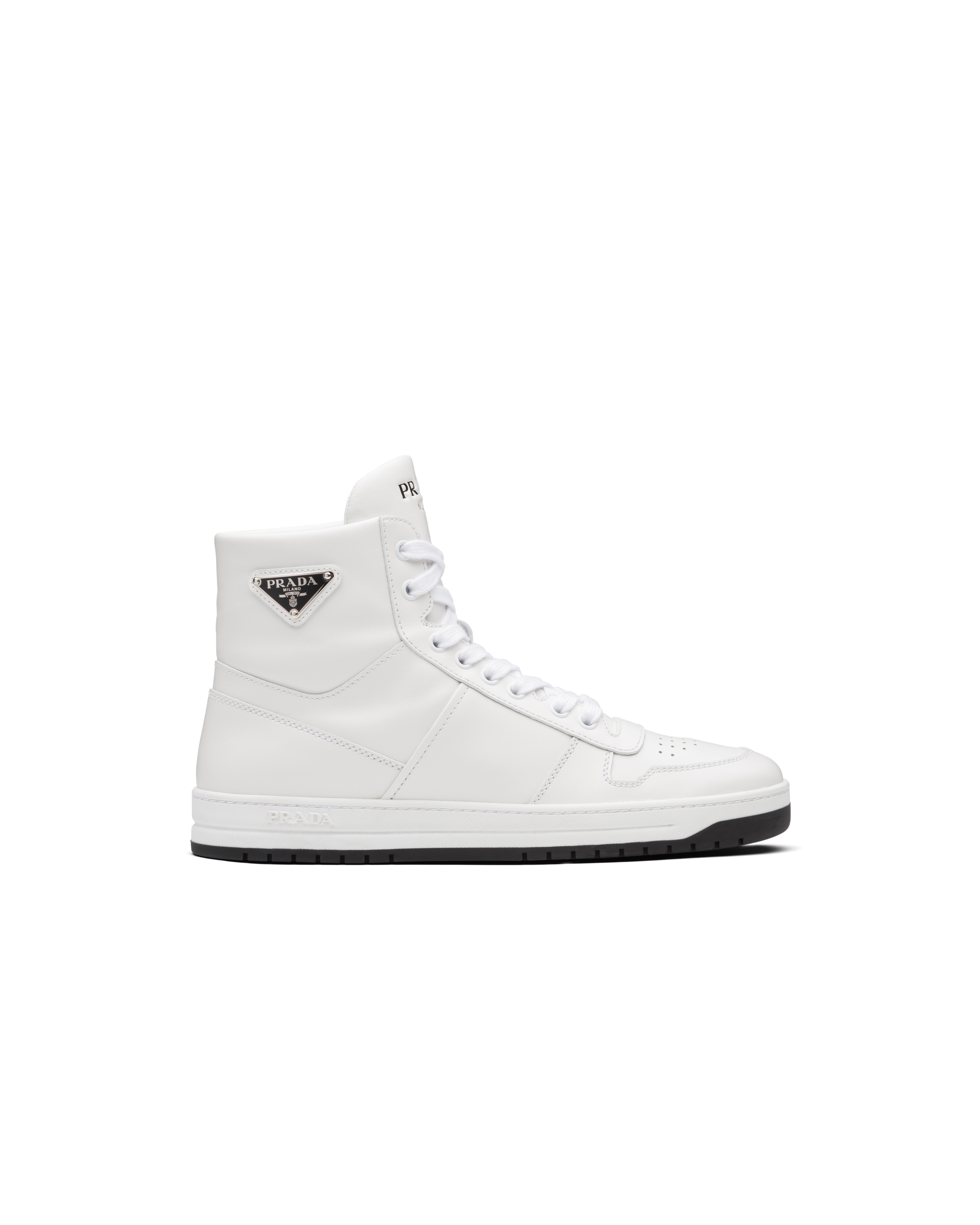 Prada white 2025 high top sneakers