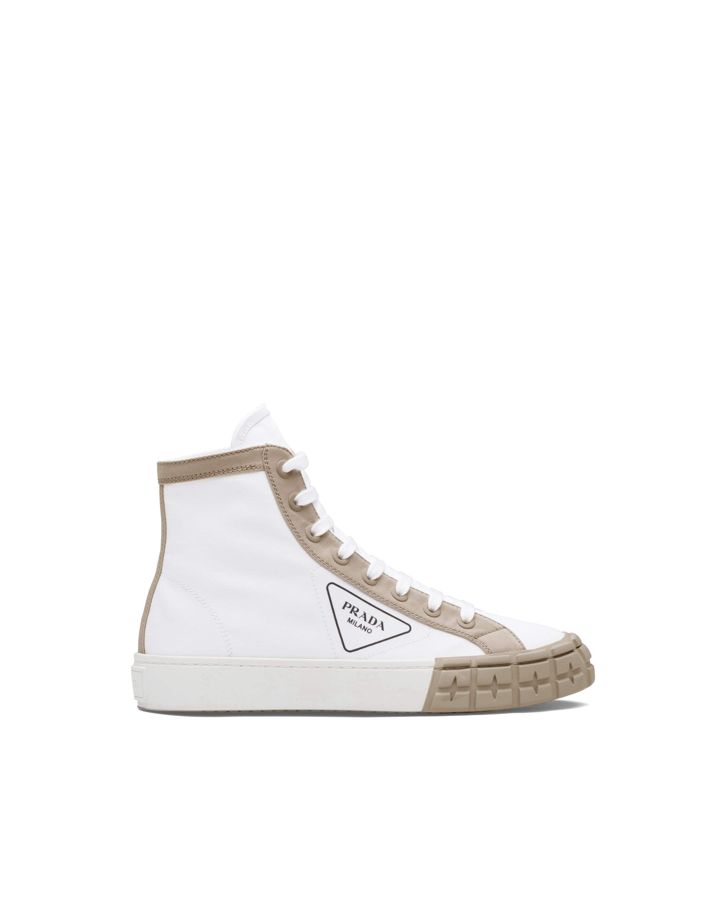 prada white high top sneakers