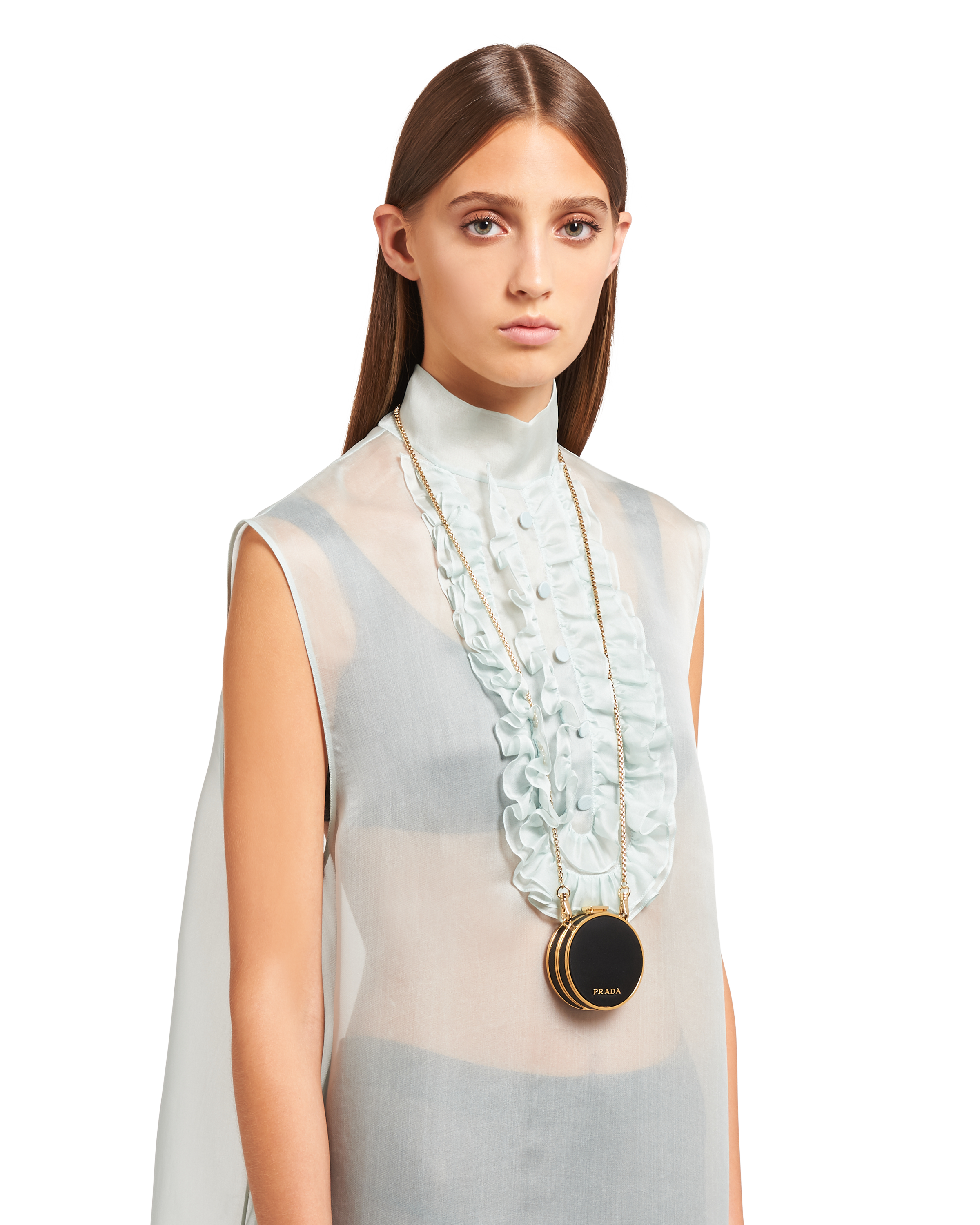 prada saffiano necklace