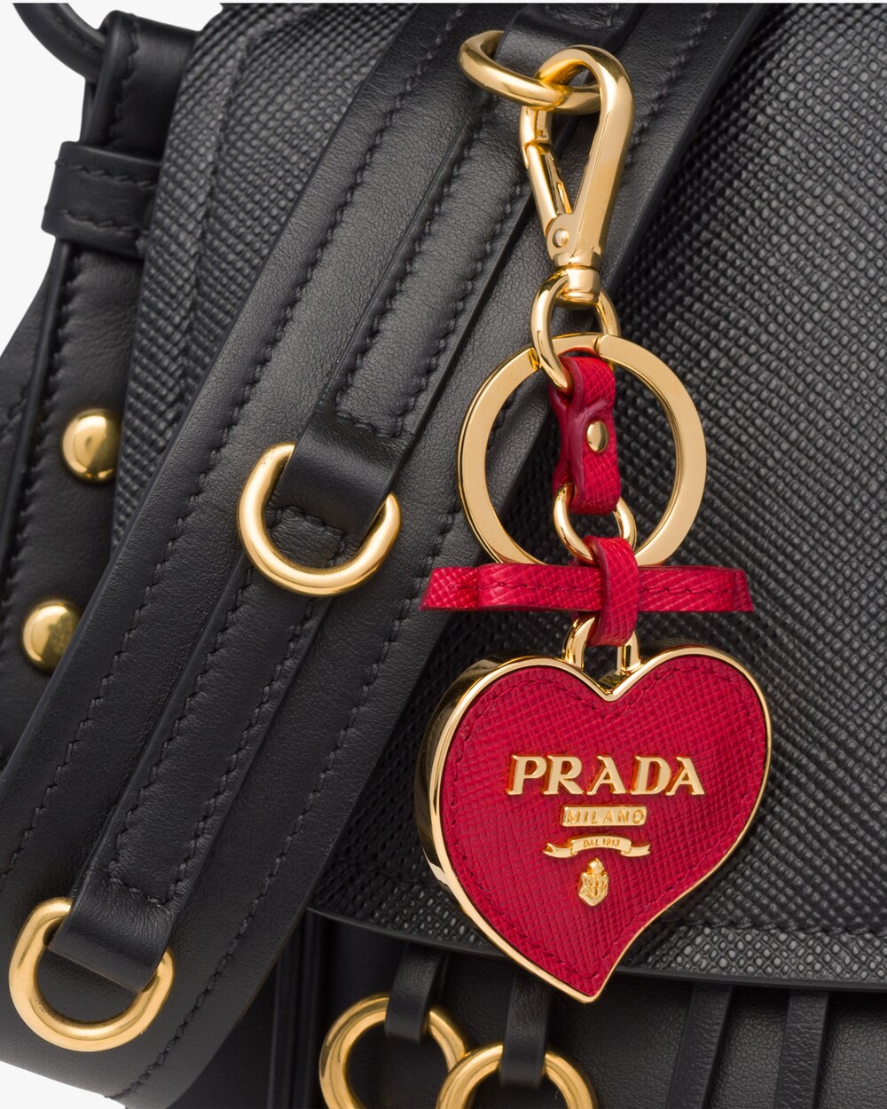 prada keychain heart