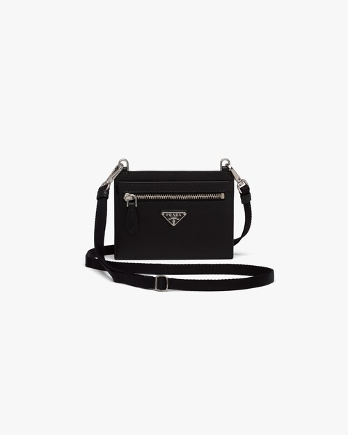 prada saffiano leather badge holder
