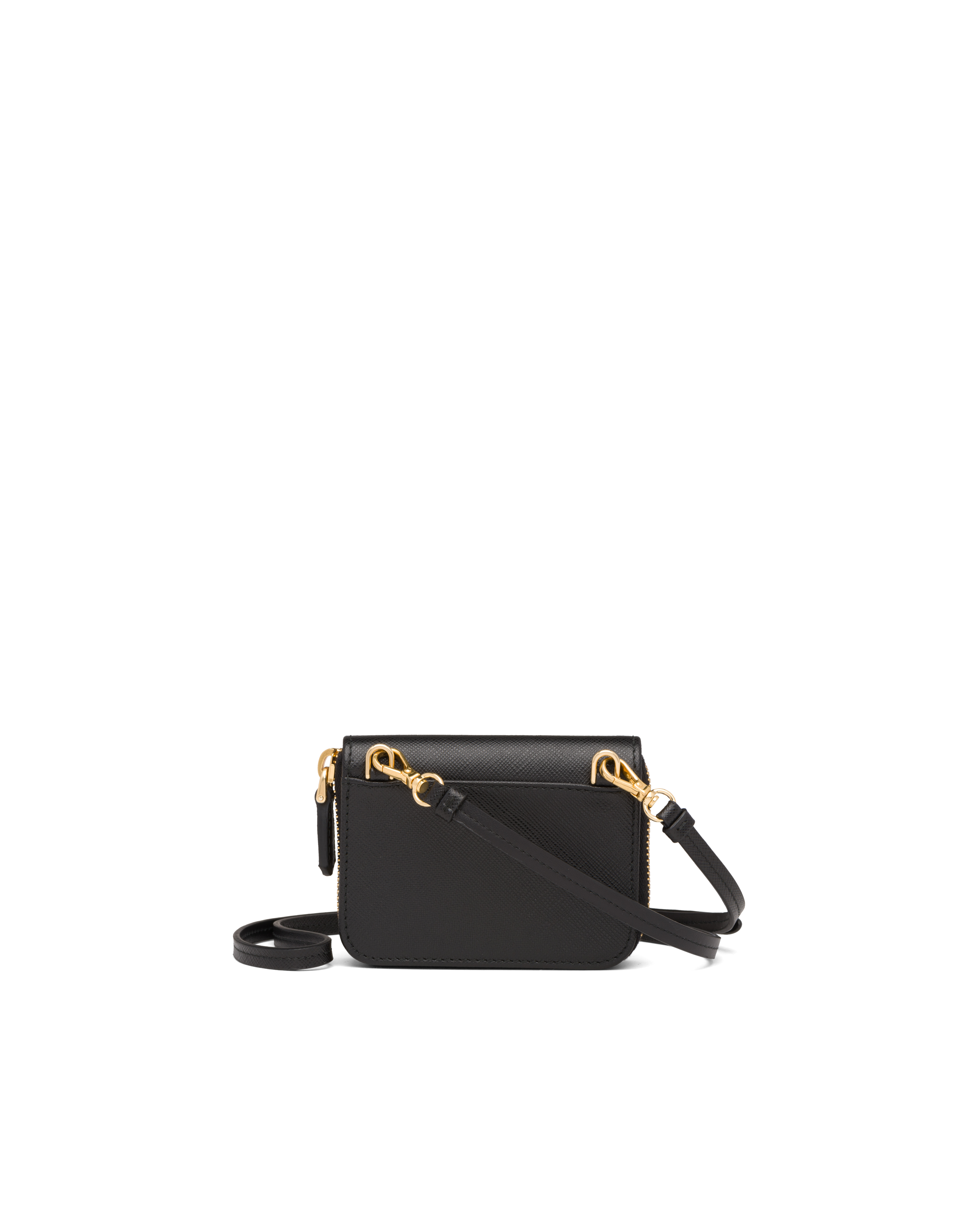 Black Wallet with shoulder strap Prada