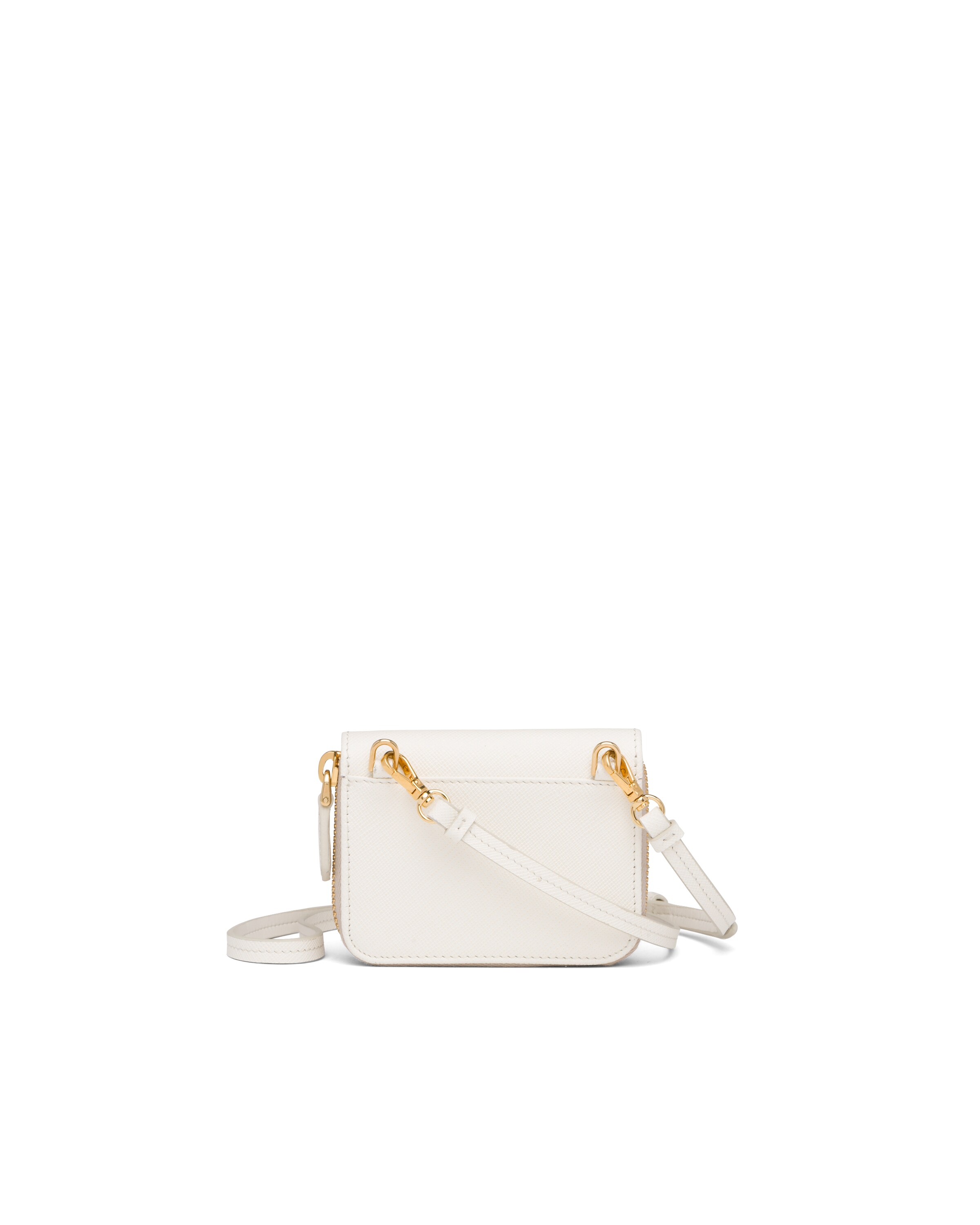 White Wallet with shoulder strap Prada